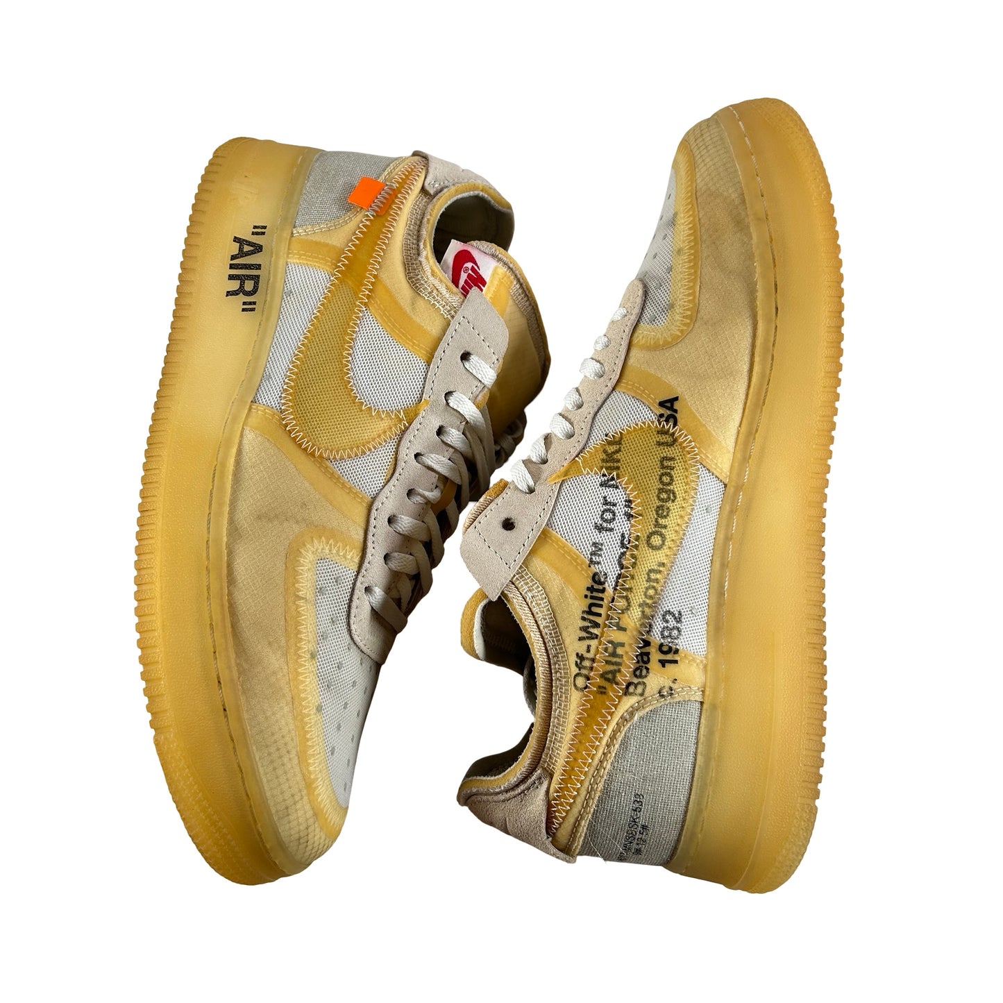 AO4606 100 Nike Air Force 1 Low Off-White [USED] - 10 M (Used)