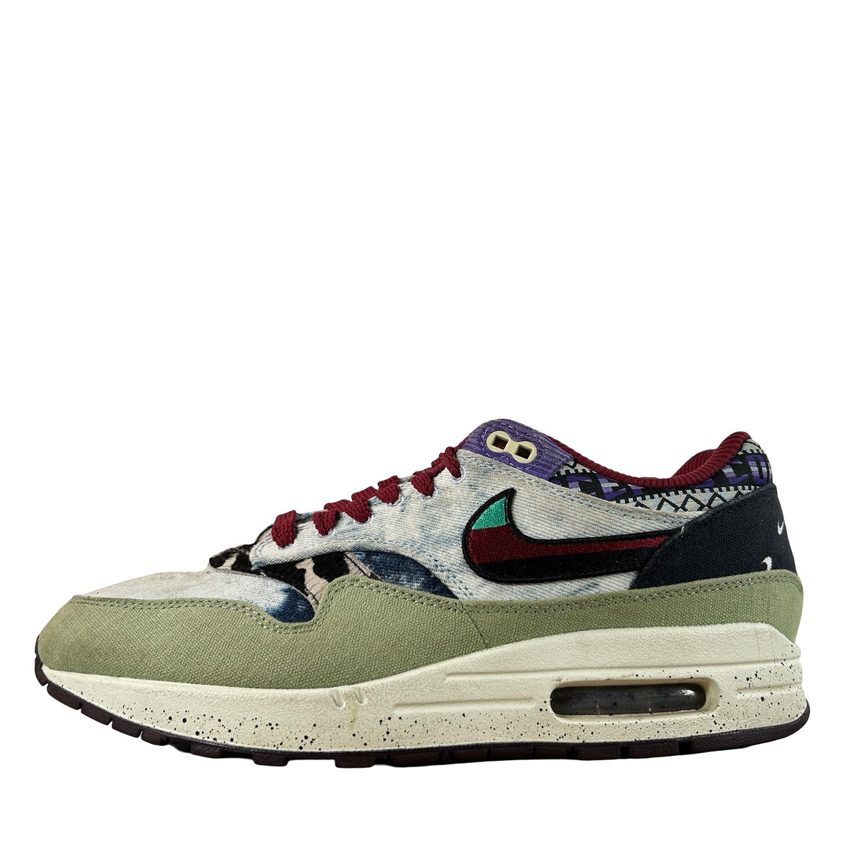 DN1803 300 Nike Air Max 1 Concepts Denim Olive Canvas [USED] - 9.5 M (Used4) (Special Box)