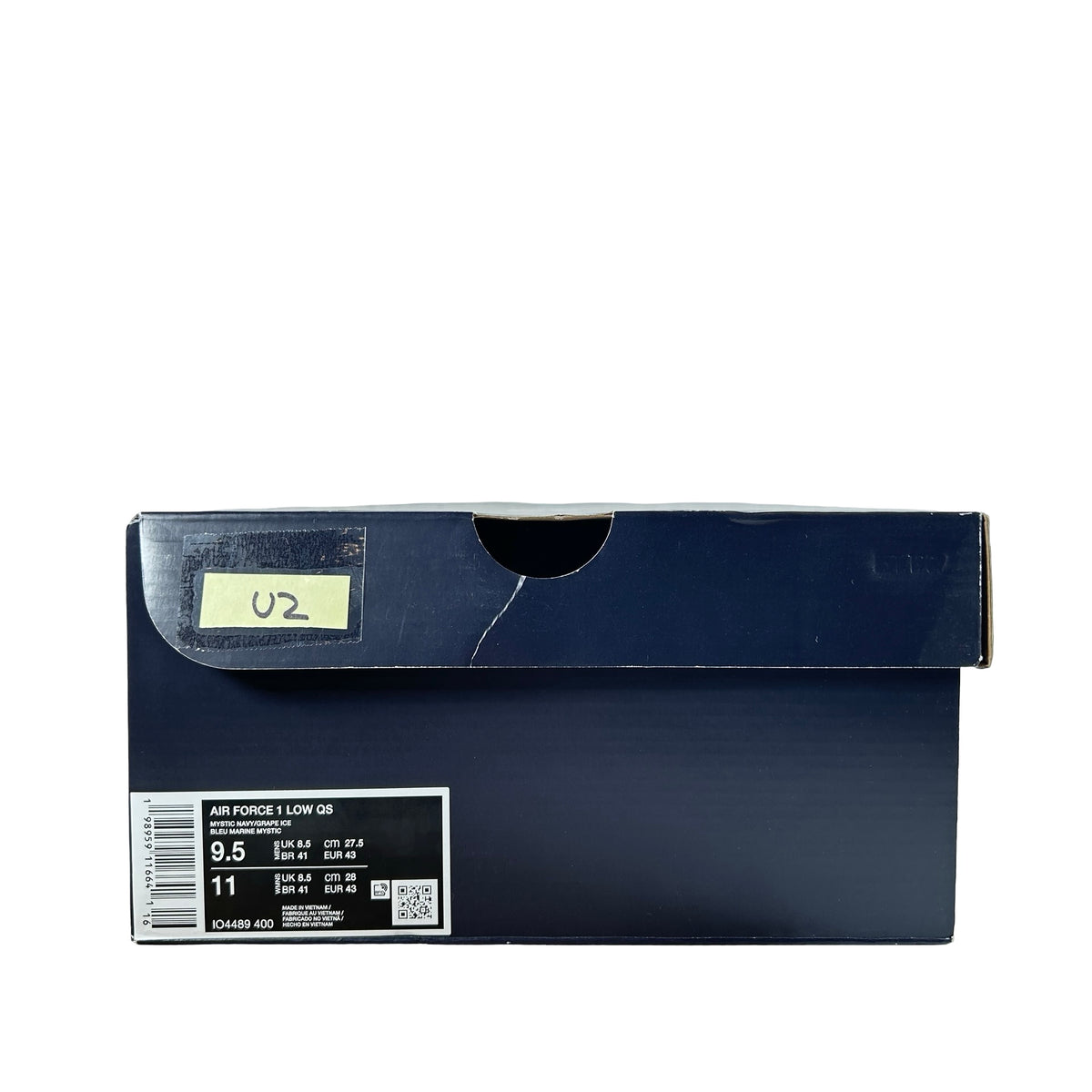 IO4489 400 Nike Air Force 1 Low Patent Leather Mystic Navy Grape Ice [USED] - 9.5 M (Used2)