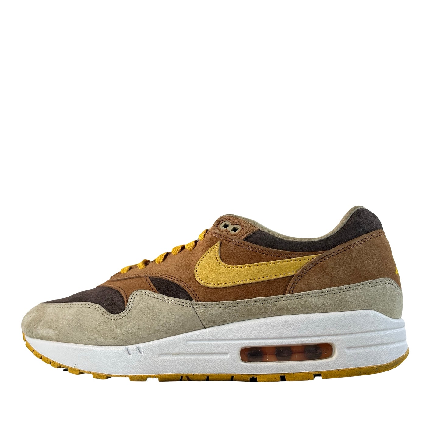 DZ0482 200 Nike Air Max 1 PRM Duck Pecan Yellow Ochre [USED] - 12 M (Used) (No Box)