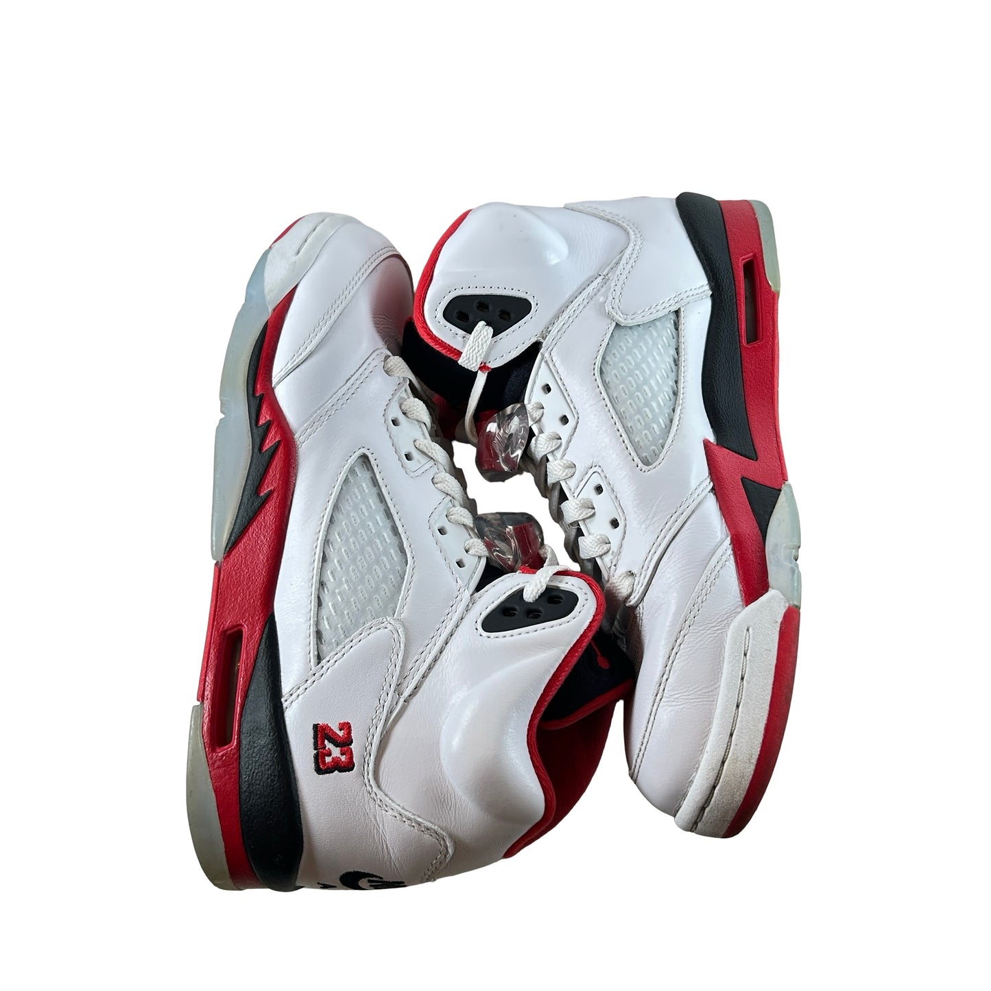 HQ7980 101 Jordan 5 Retro Fire Red Black Tongue (2025) (GS) [USED] - 7 Y (Used)