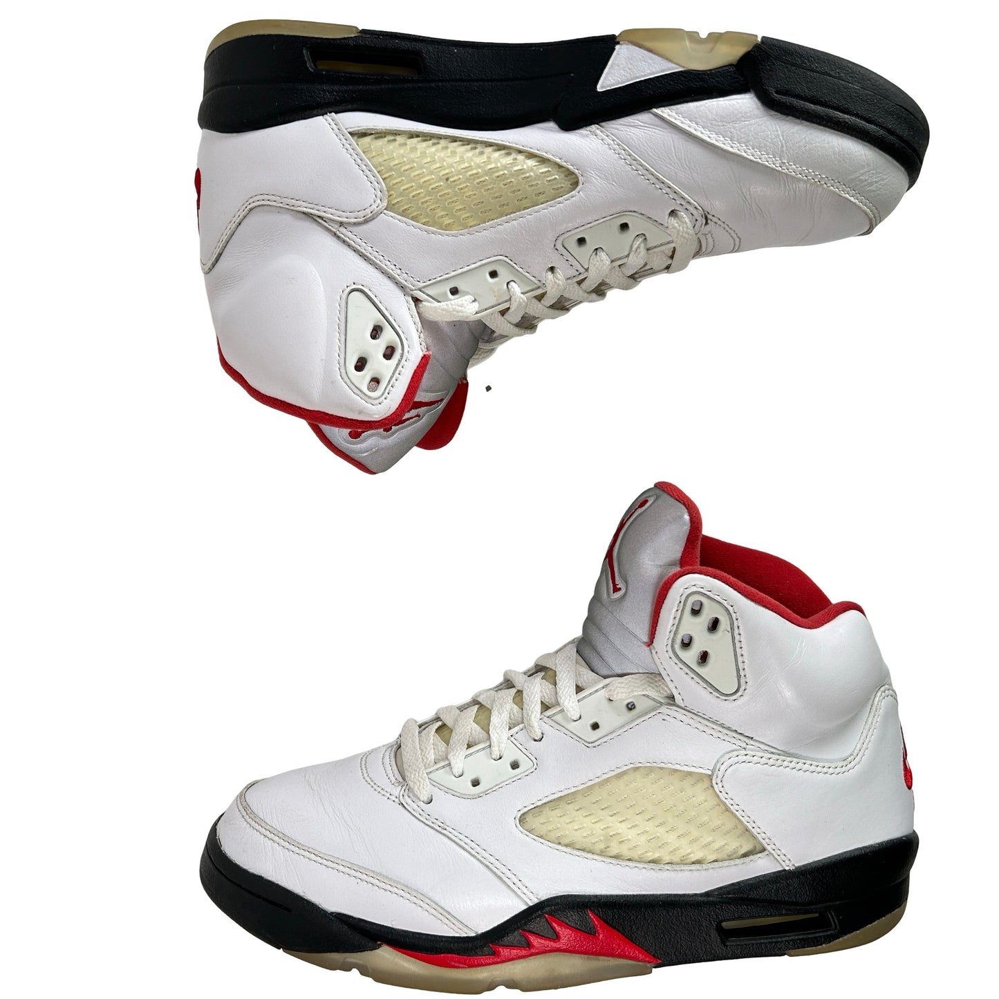 DA1911 102 Jordan 5 Retro Fire Red Silver Tongue (2020) [USED] - 9 M (Used)