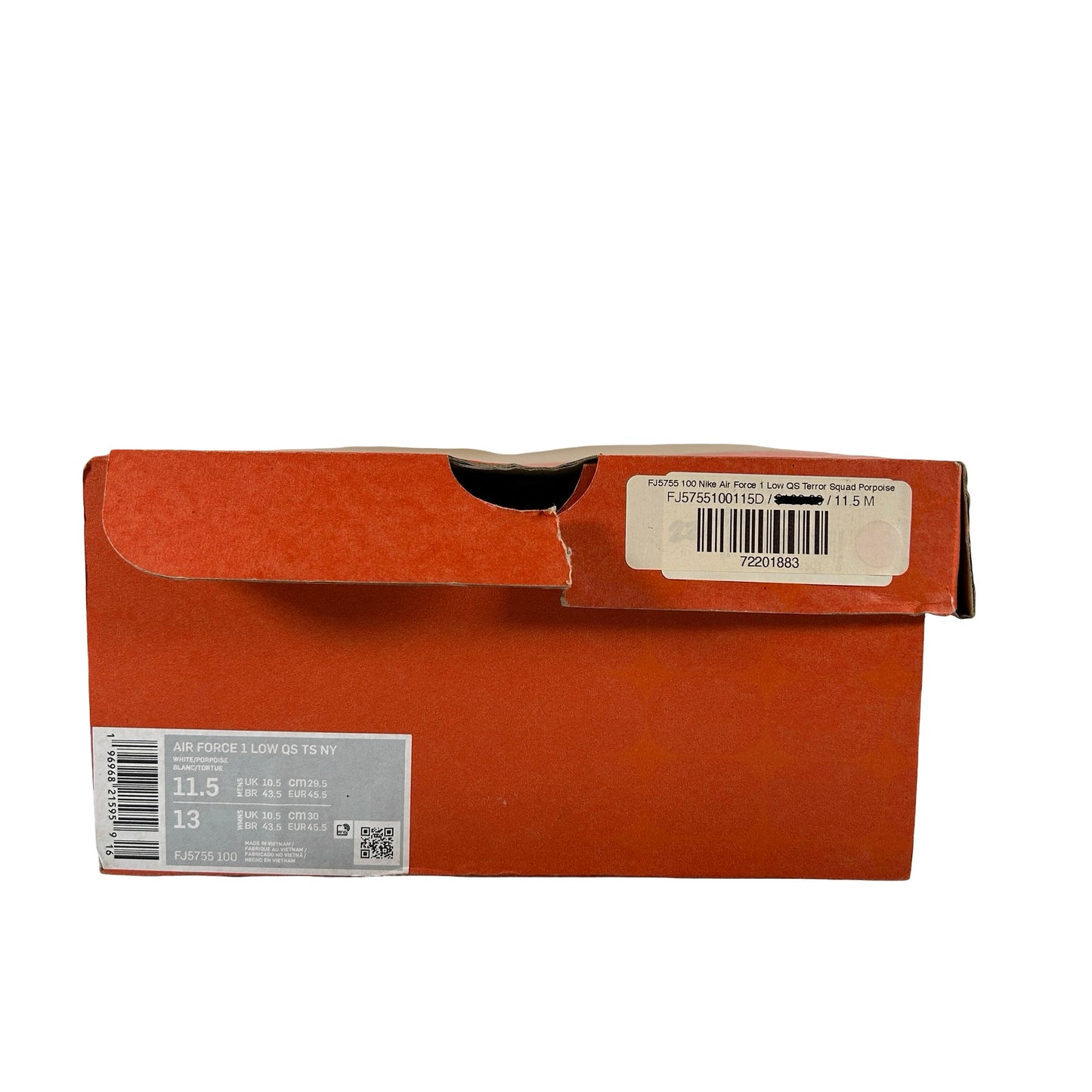 FJ5755 100 Nike Air Force 1 Low QS Terror Squad Porpoise [USED] - 11.5 M (Used)