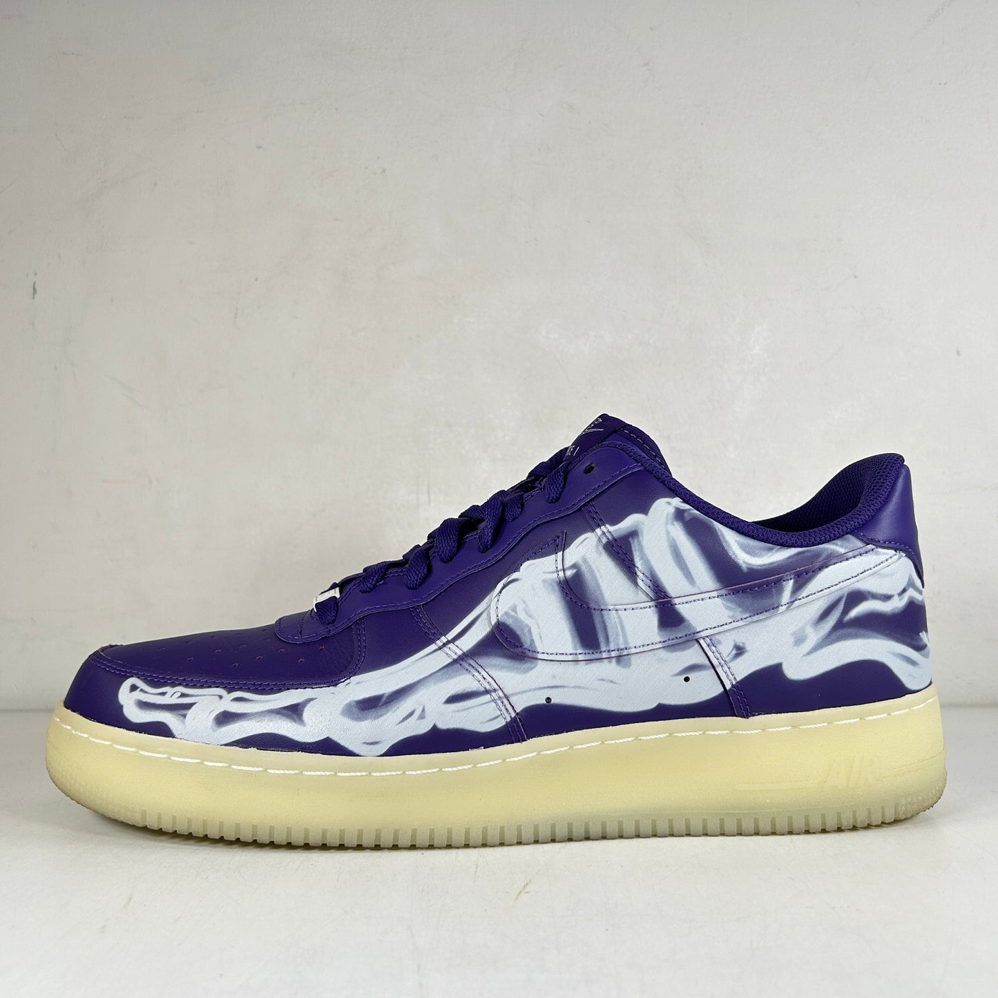 CU8067 500 Nike Air Force 1 Low '07 QS Purple Skeleton Halloween [USED] - 14 M (VNDS) (No Box)