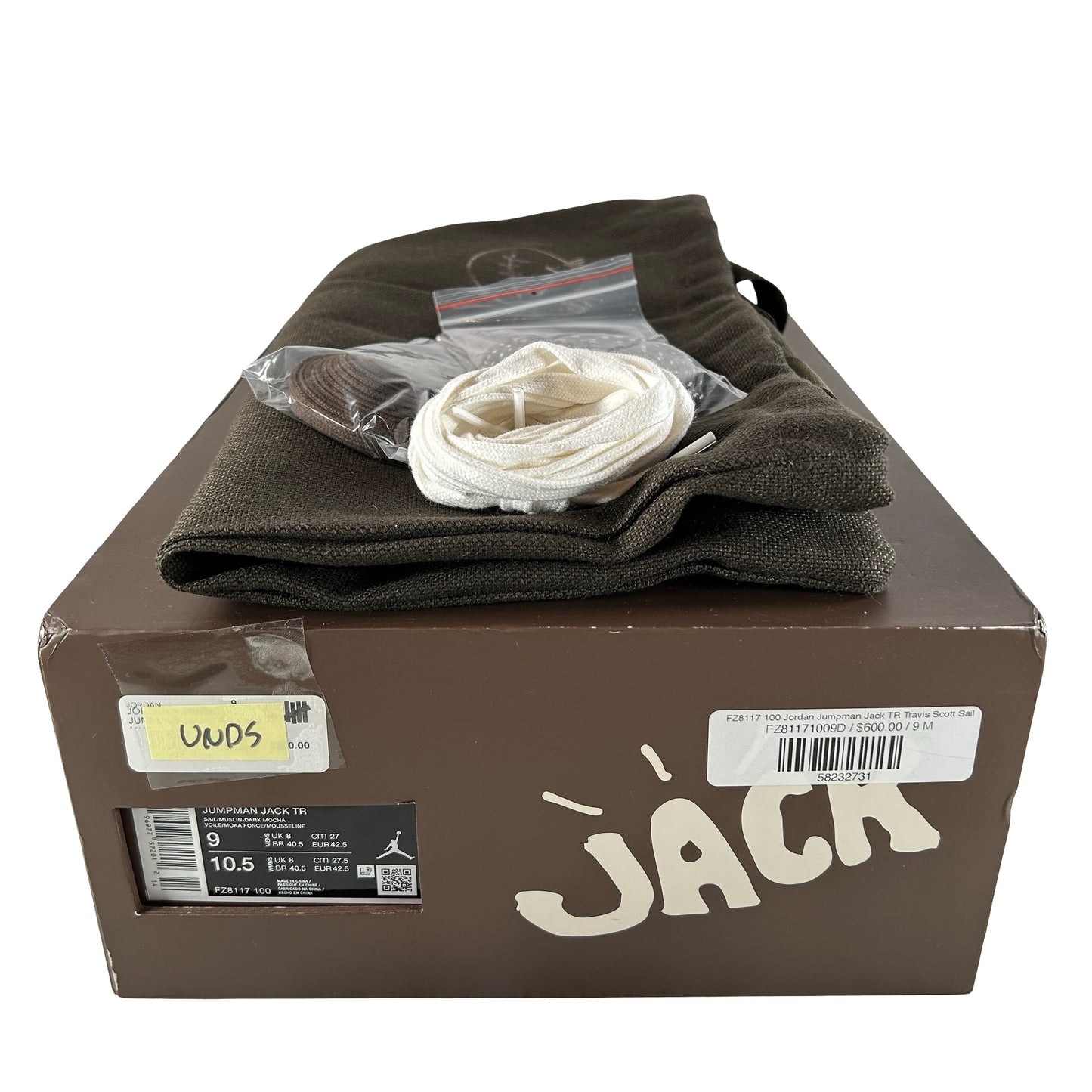 FZ8117 100 Jordan Jumpman Jack TR Travis Scott Sail [USED] - 9 M (VNDS)