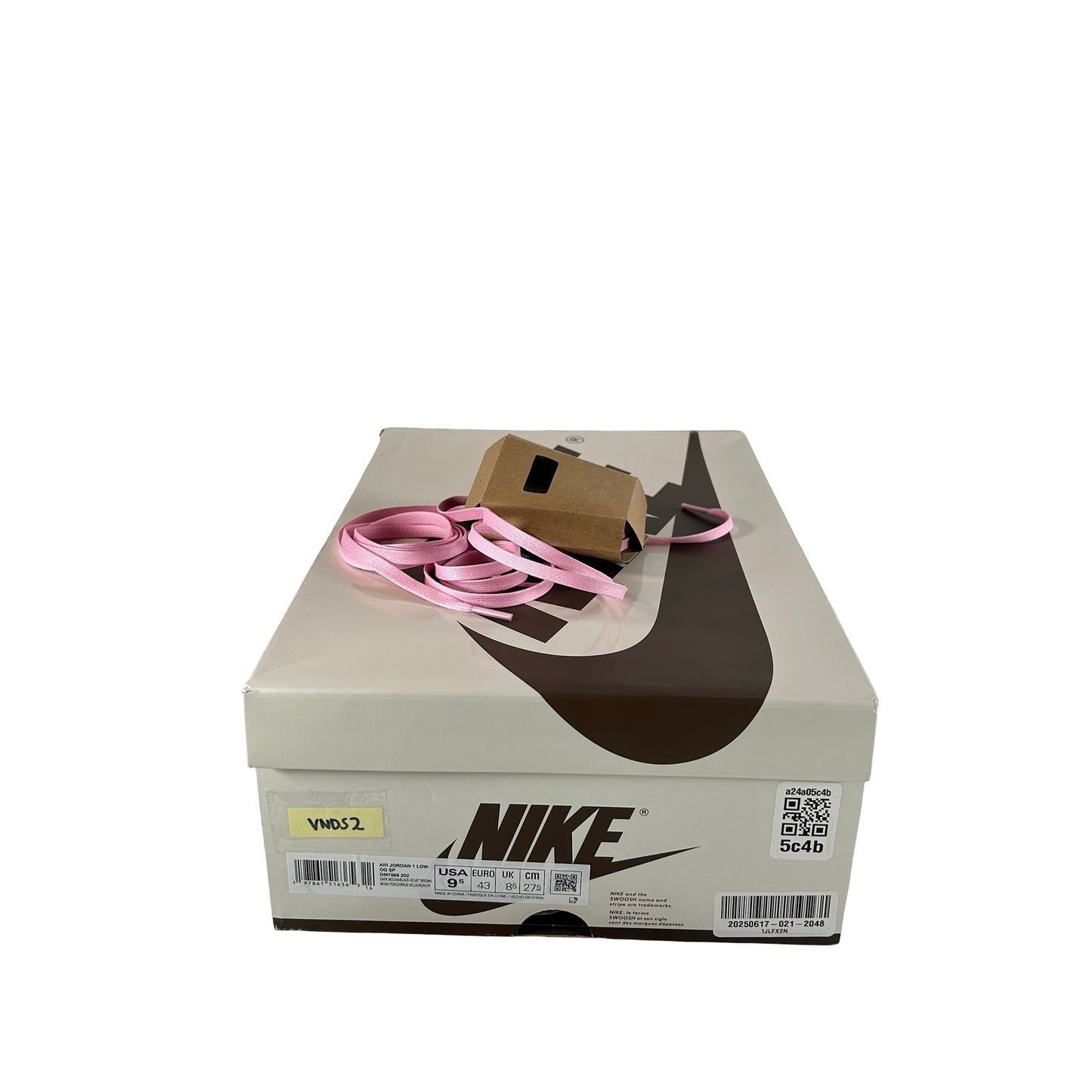 DM7866 202 Jordan 1 Retro Low OG SP Travis Scott Velvet Brown [USED] - 9.5 M (VNDS2)