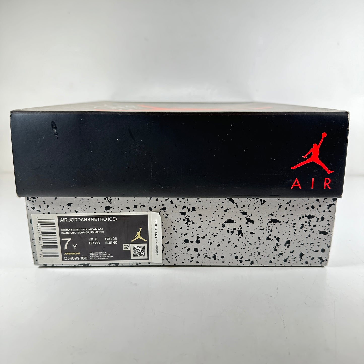 DJ4699 100 Jordan 4 Retro White Oreo (2021) (GS) [USED] - 7Y (Used)