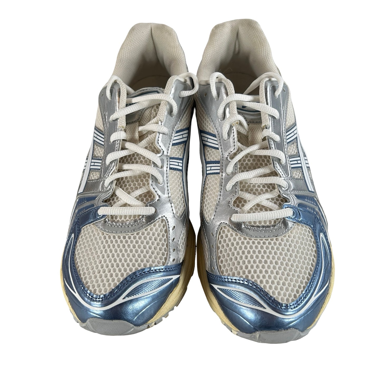 1203A537 102 ASICS Gel-Kayano 14 Cream Metallic Blue [USED] - 12 M (Used)
