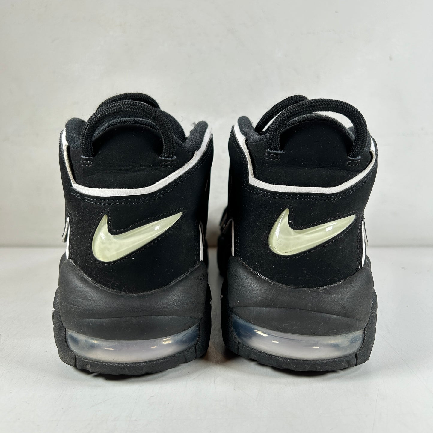 414962 002 Nike Air More Uptempo Black White {USED] - 7.5 M (Used)