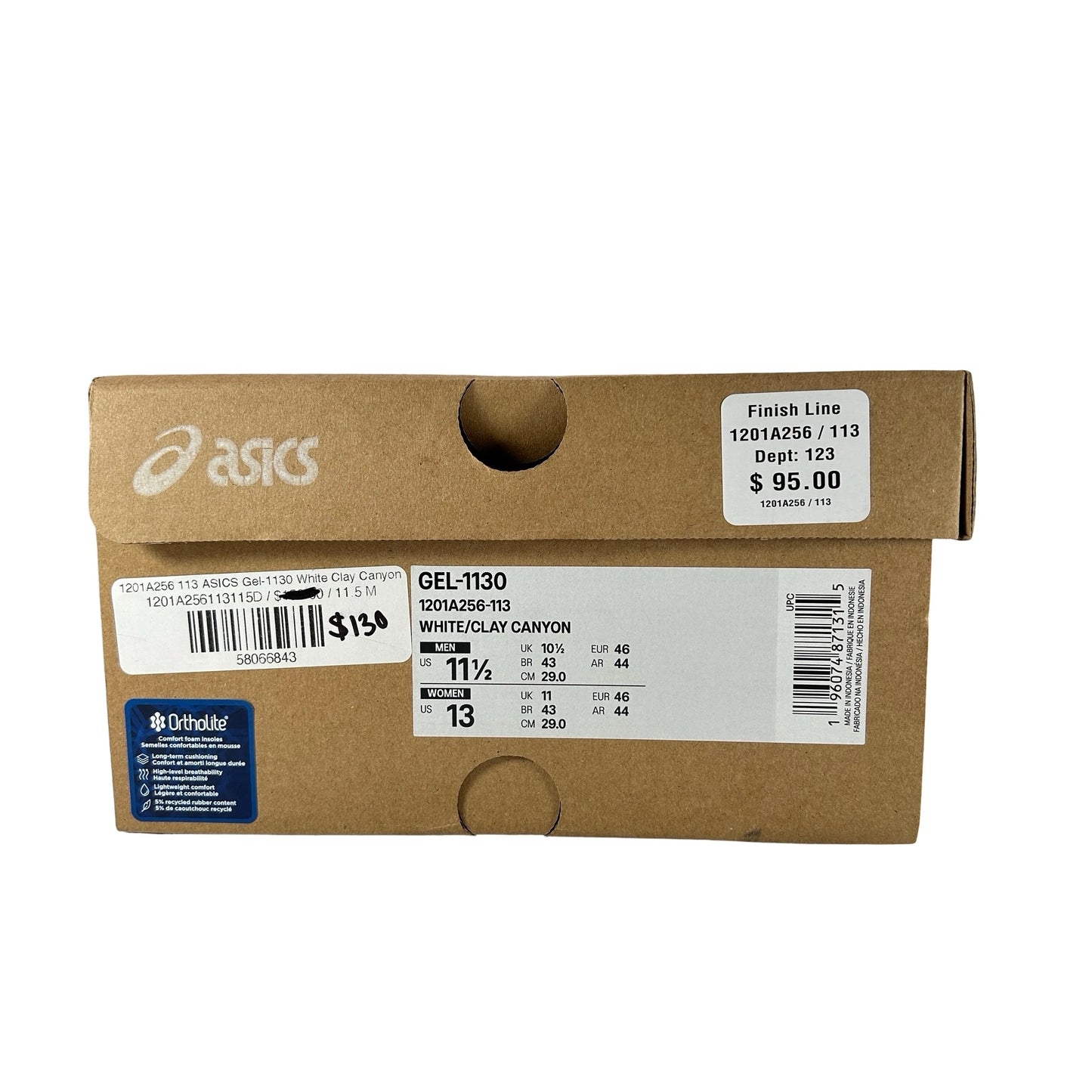 1201A256 113 ASICS Gel-1130 White Clay Canyon [USED] - 11.5 M (Used)