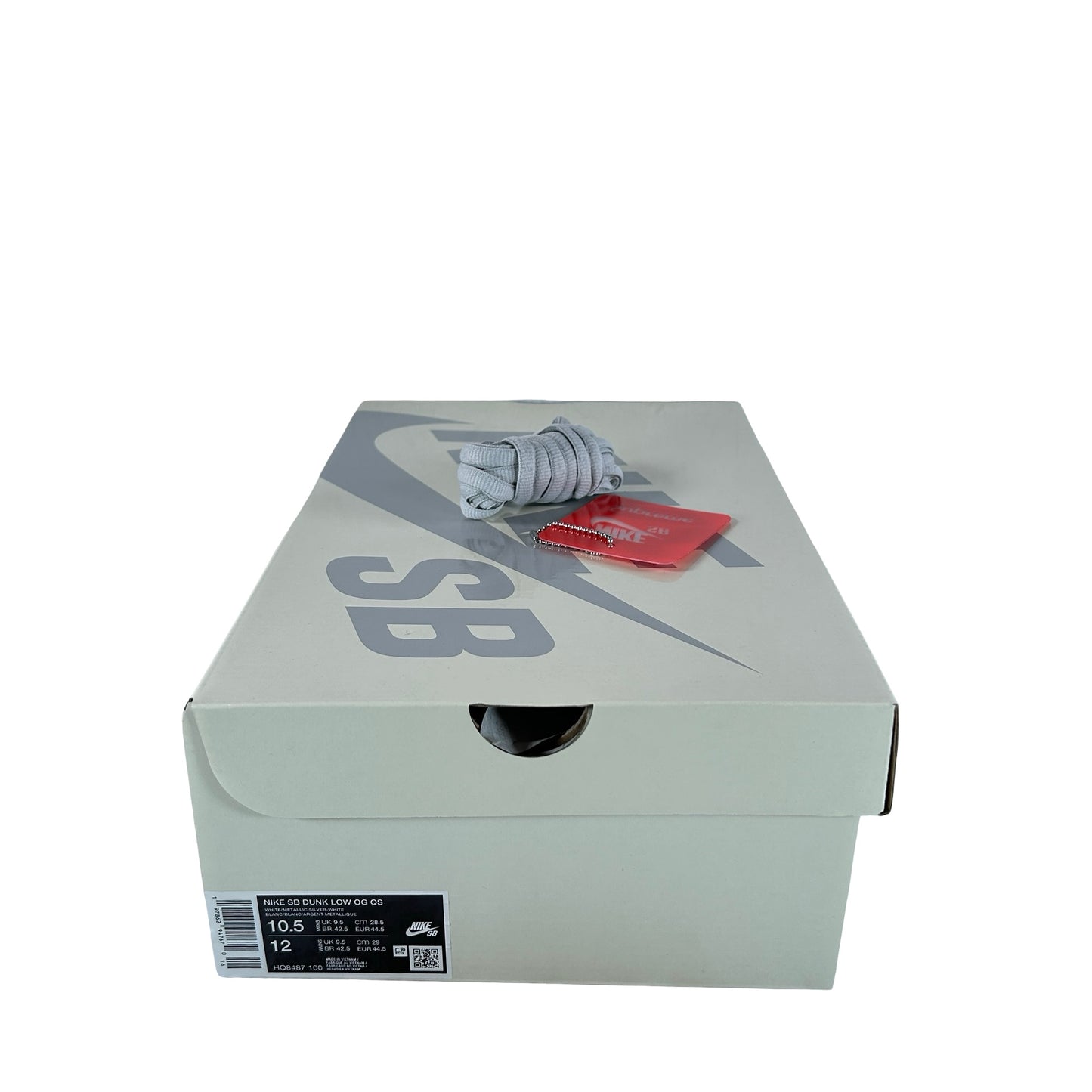 HQ8487 100 Nike SB Dunk Low Supreme 94 White Metallic Silver [USED] - 10.5 M (Used)