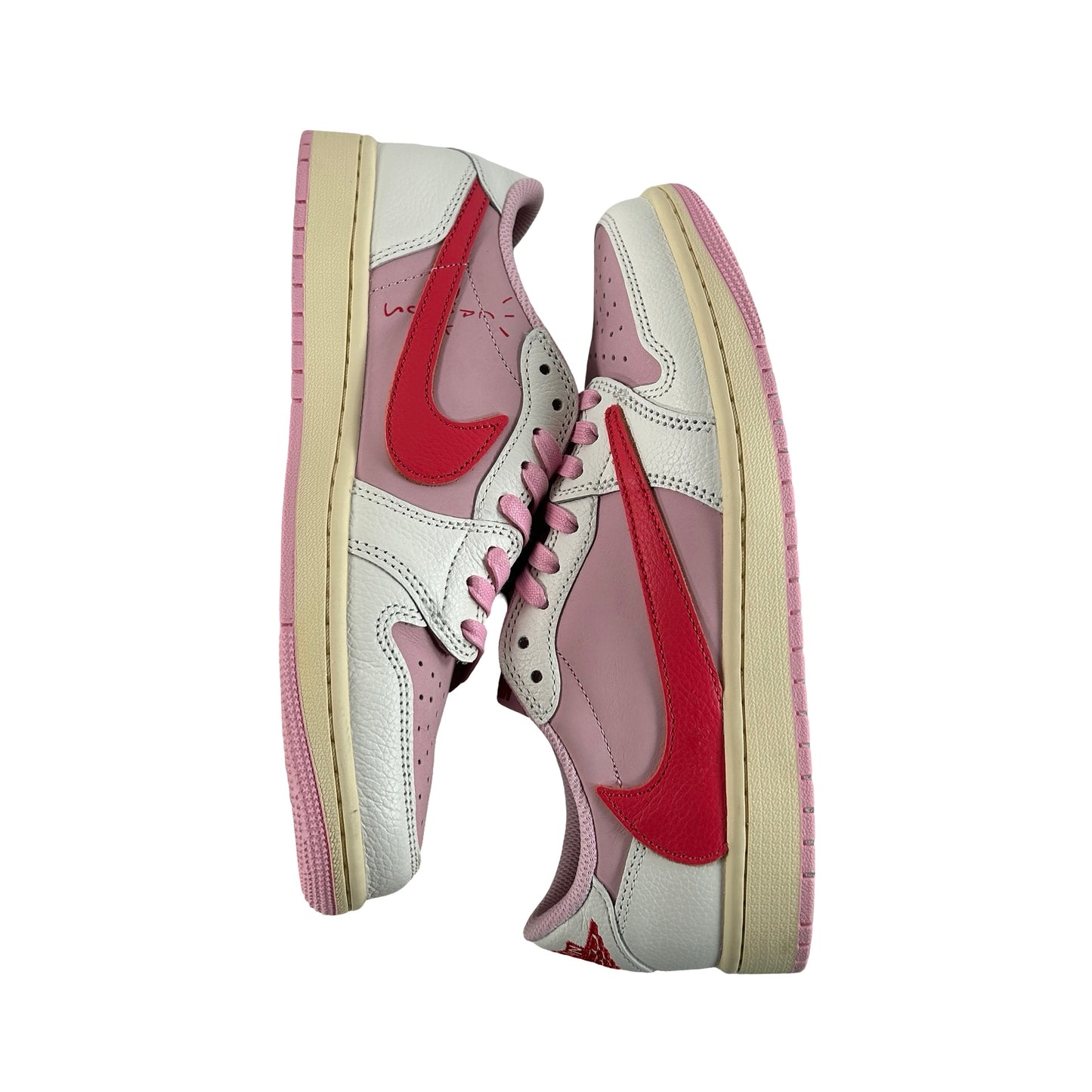 IQ7604 101 Jordan 1 Retro Low OG SP Travis Scott Sail Tropical Pink [USED] - 8 M (Used)