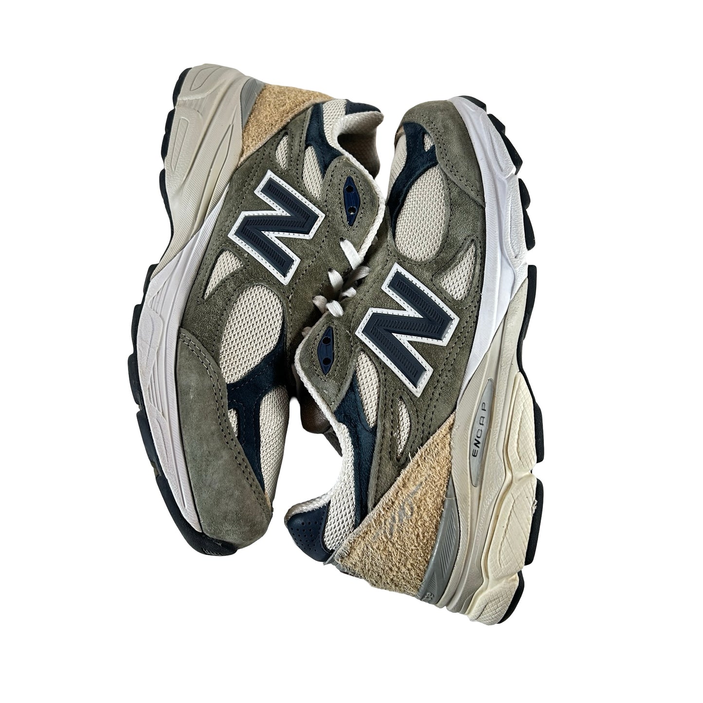 M990T03 New Balance 990v3 MiUSA Grey Blue Olive [USED] - 7 M (Used)