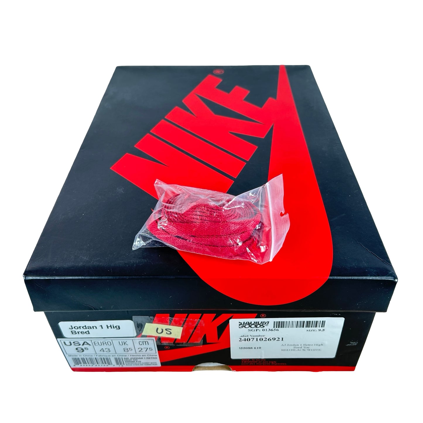 555088 610 Jordan 1 Bred Toe [USED] - 9.5 M (Used5)