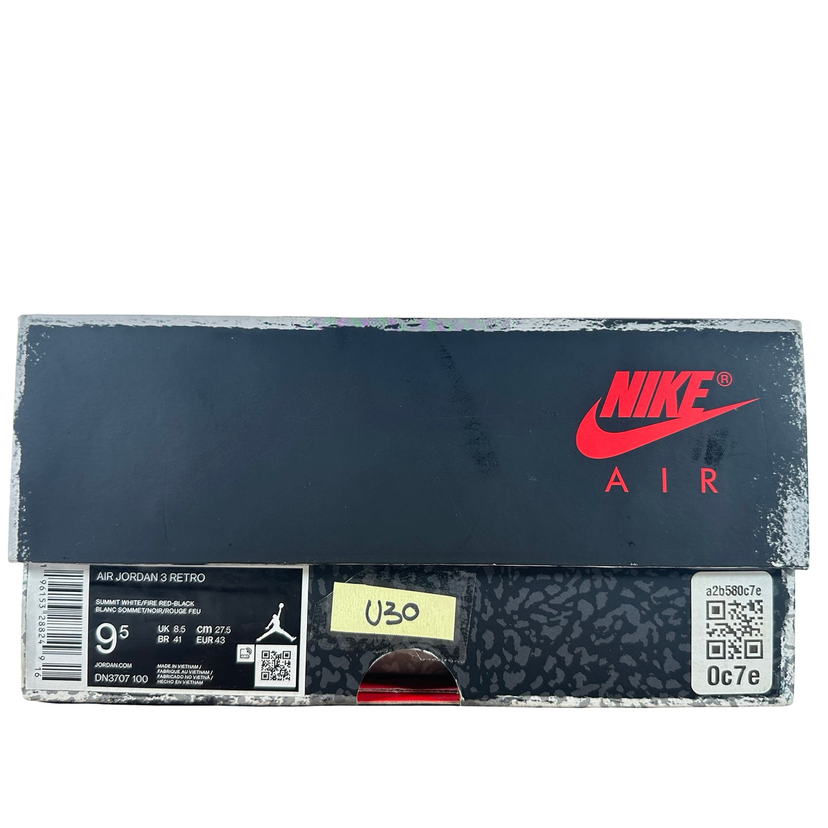 DN3707 100 Jordan 3 Retro White Cement Reimagined [USED] - 10.5 M (Used44)