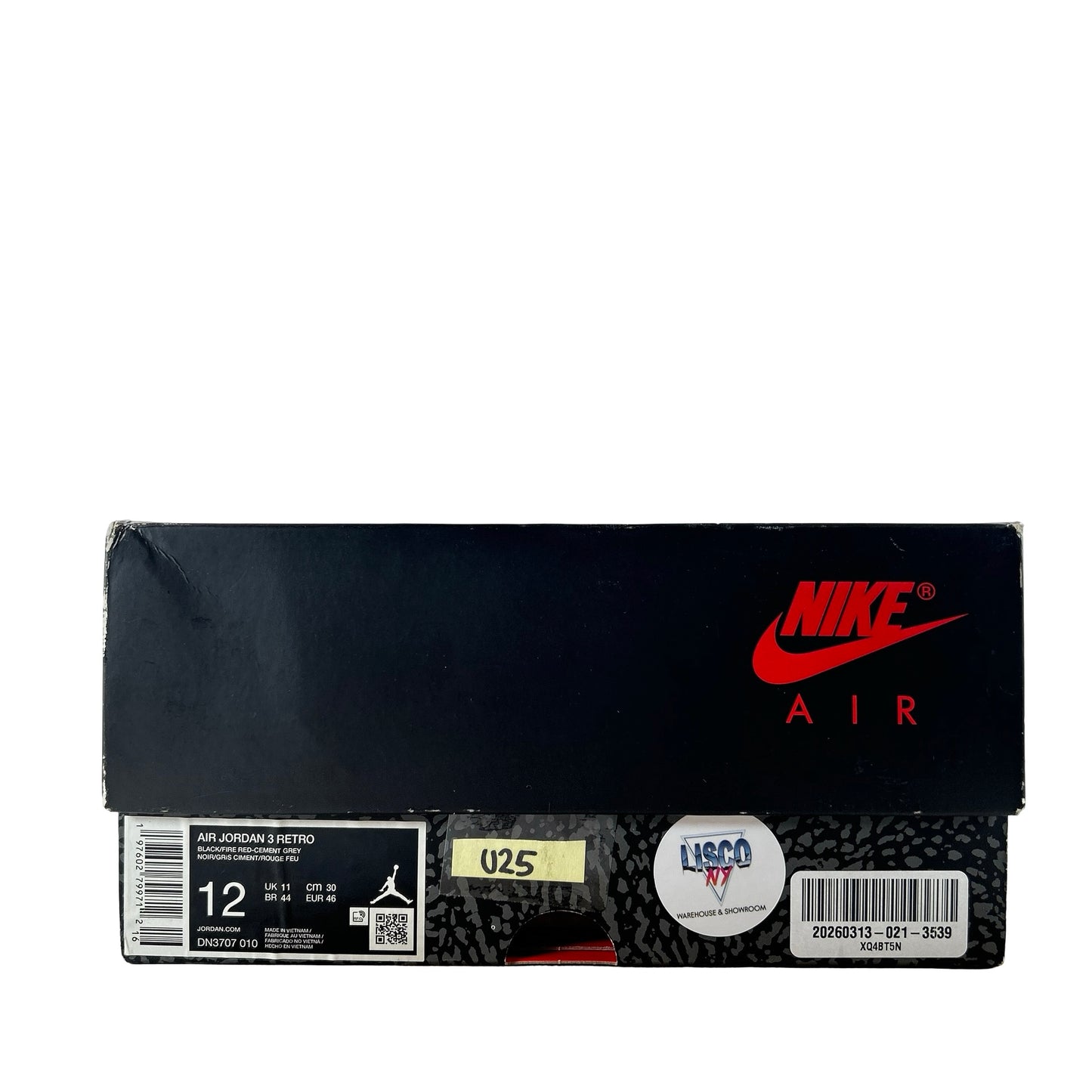 DN3707 010 Jordan 3 Retro Black Cement Reimagined (2024) [USED] - 12 M (Used25)