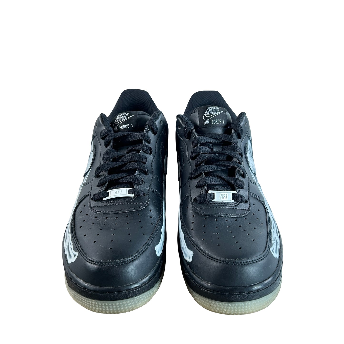 BQ7541 001 Nike Air Force 1 Low Black Skeleton Halloween (2019) [USED] - 10.5 M (Used) (Replace Box)