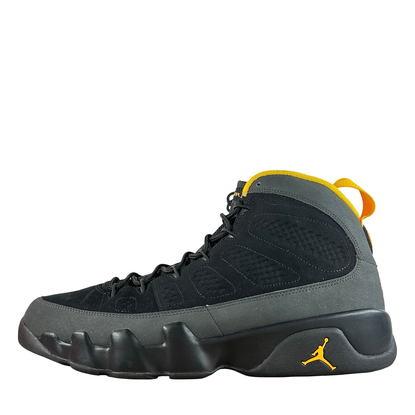 9 Retro Dark Charcoal University Gold [USED] - 12 M (Used) (Replace Box)