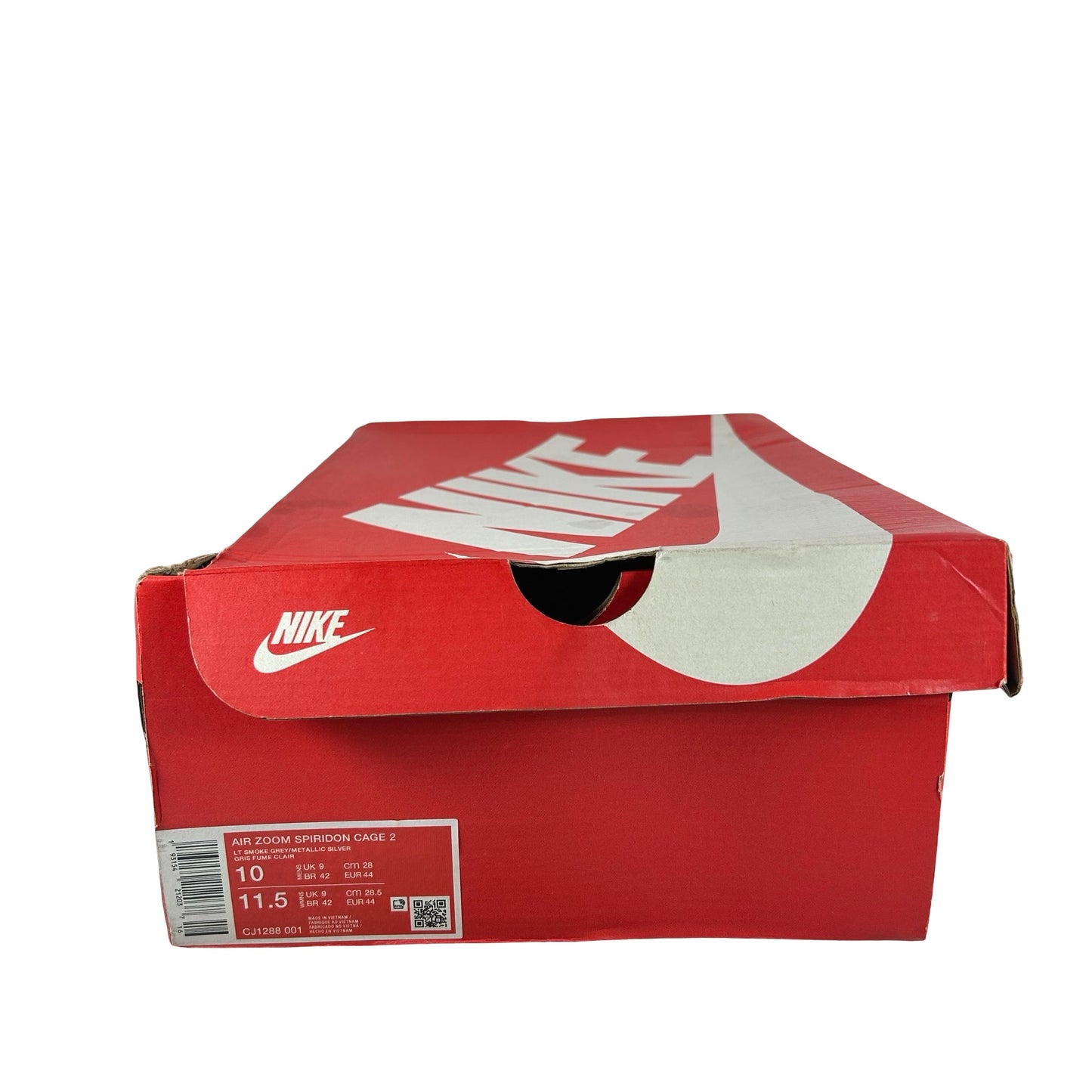 CJ1288 001 Nike Air Zoom Spiridon Cage 2 Metallic Silver [USED] - 10 M (Used)