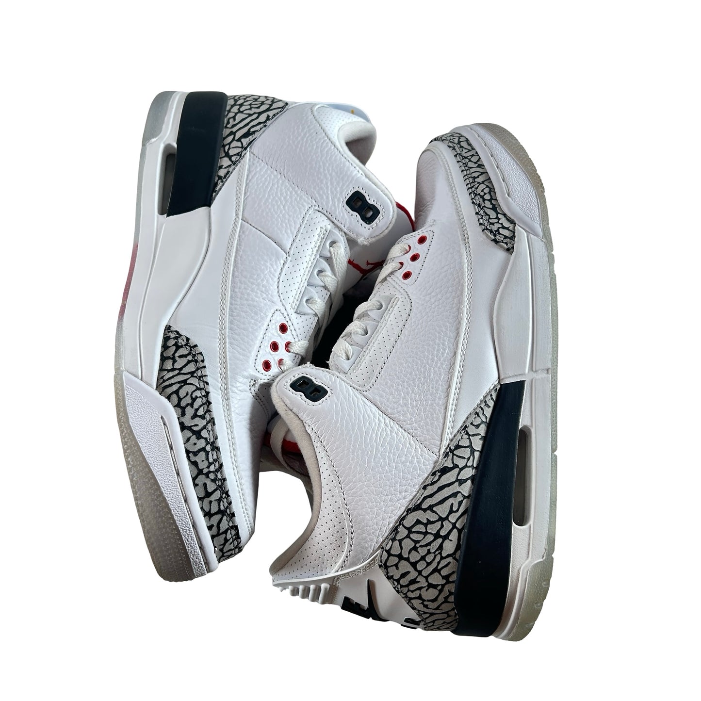 923096 101 Jordan 3 Retro Free Throw Line White Cement [USED] - 9.5 M (Used) (No Box)