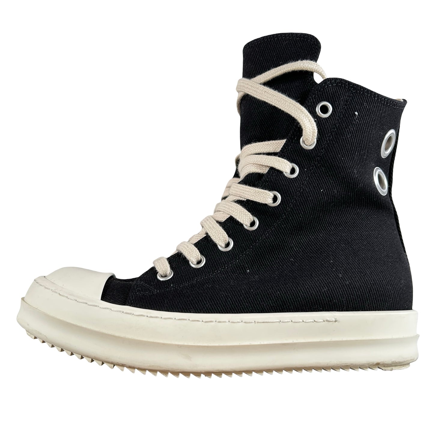DU01C6800 DQES1 911 Rick Owens DRKSHDW High Top Black Milk [USED] - EU 35 (Used)