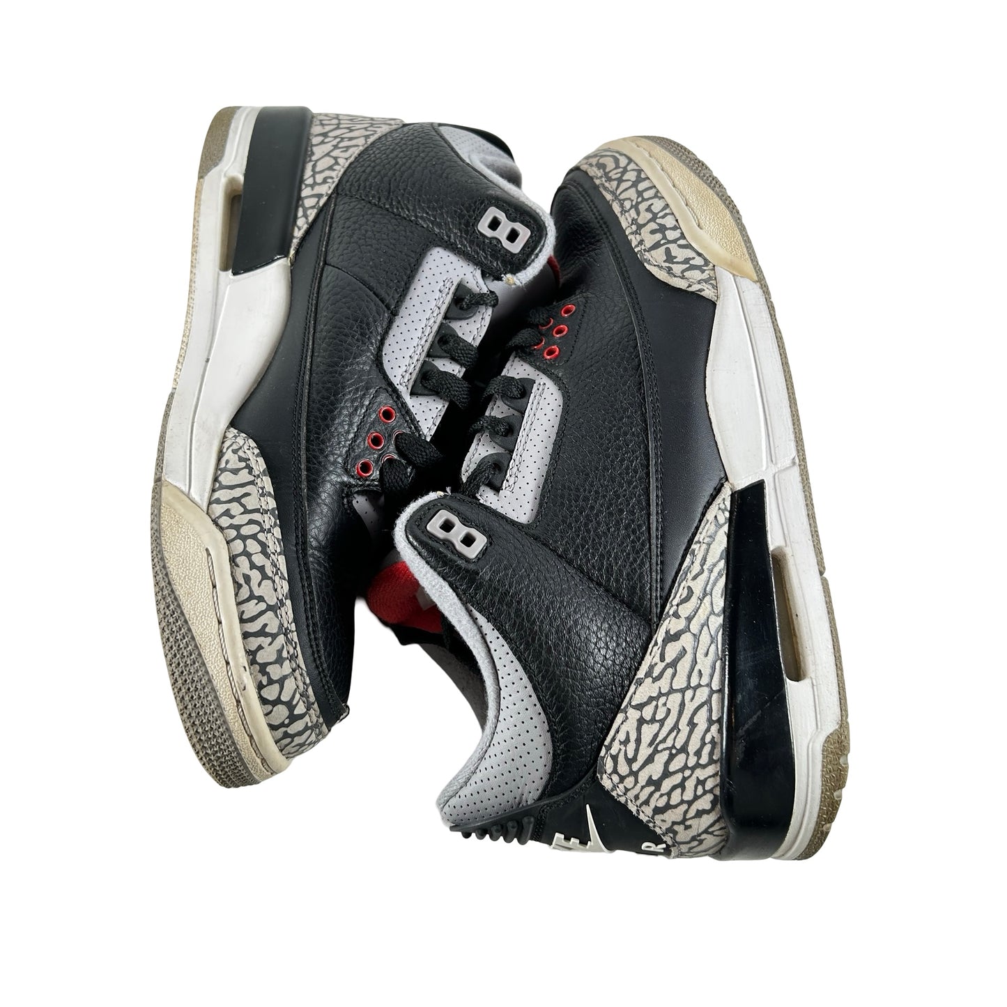 854262 001 Jordan 3 Black Cement 2018 [USED] - 8.5 M (Used2) (No Box2)
