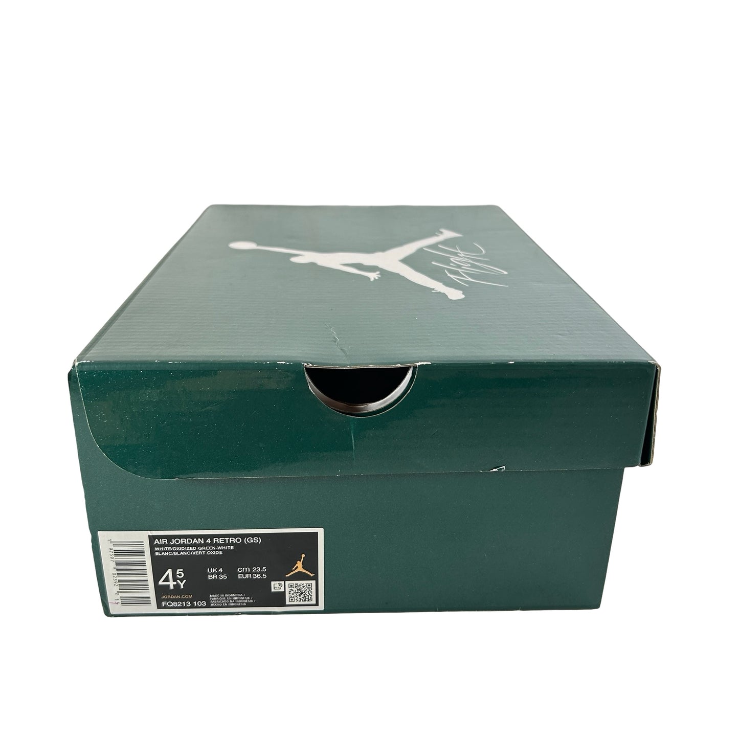 FQ8213 103 Jordan 4 Retro Oxidized Green (GS) [USED] - 4.5Y (Used)
