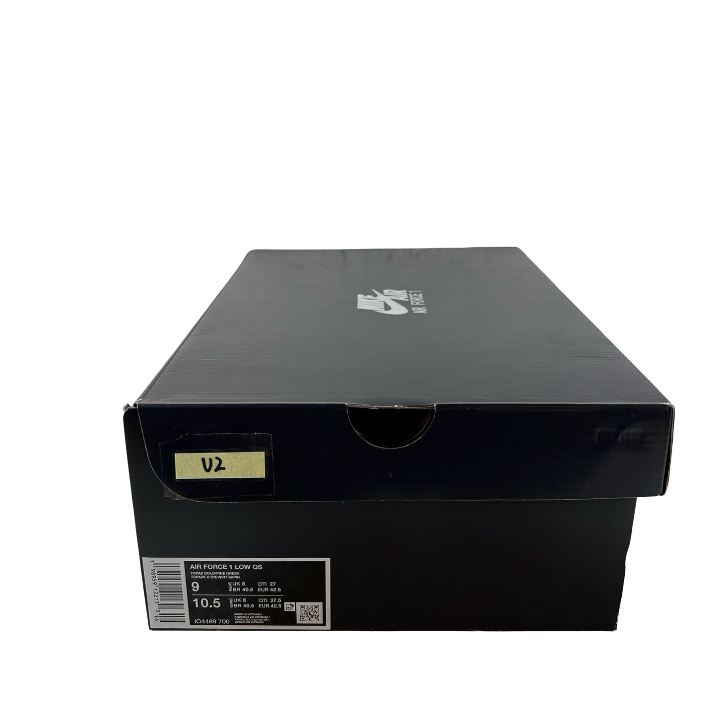 IO4489 700 Nike Air Force 1 Low Patent Leather Topaz Gold Pine Green [USED] - 9 M (Used2)