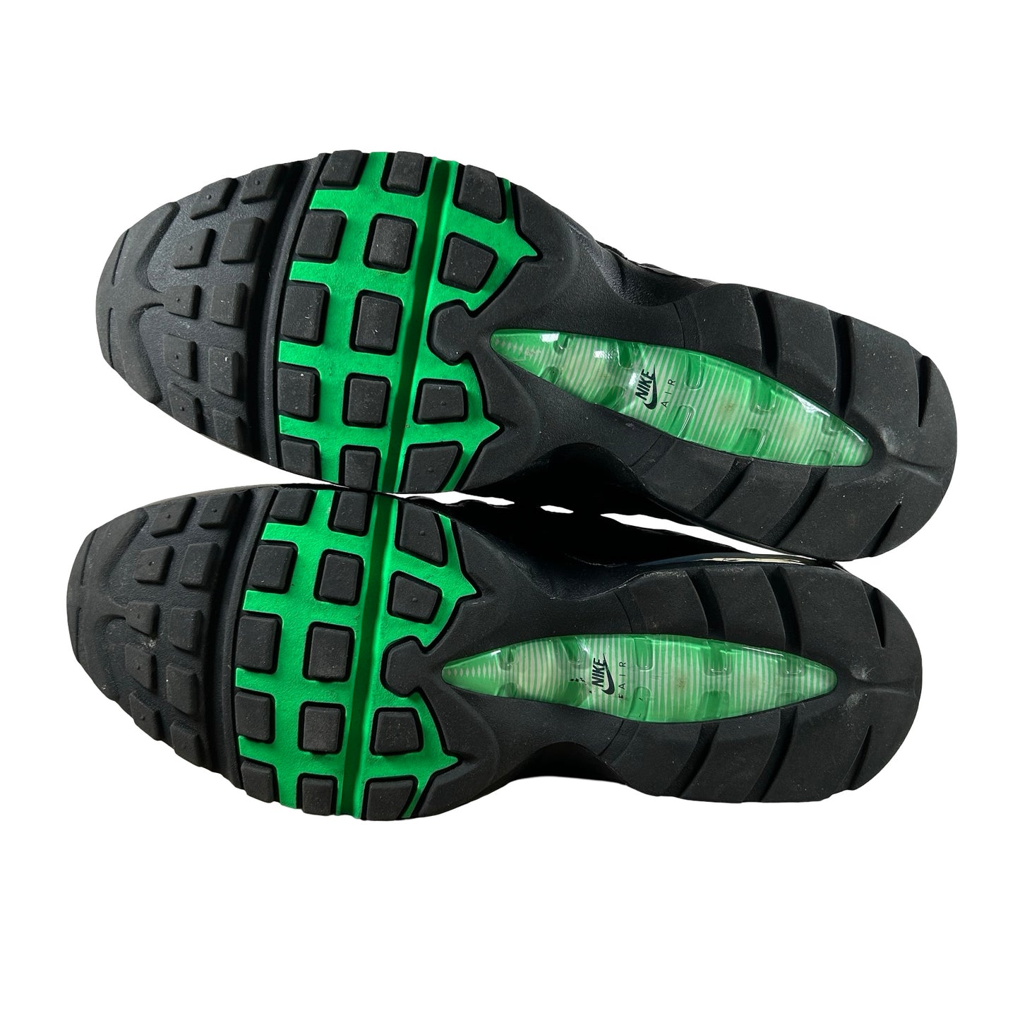 IB1667 002 Nike Air Max 95 OG Big Bubble Black Green Shock [USED] - 10 M (Used) (No Box)
