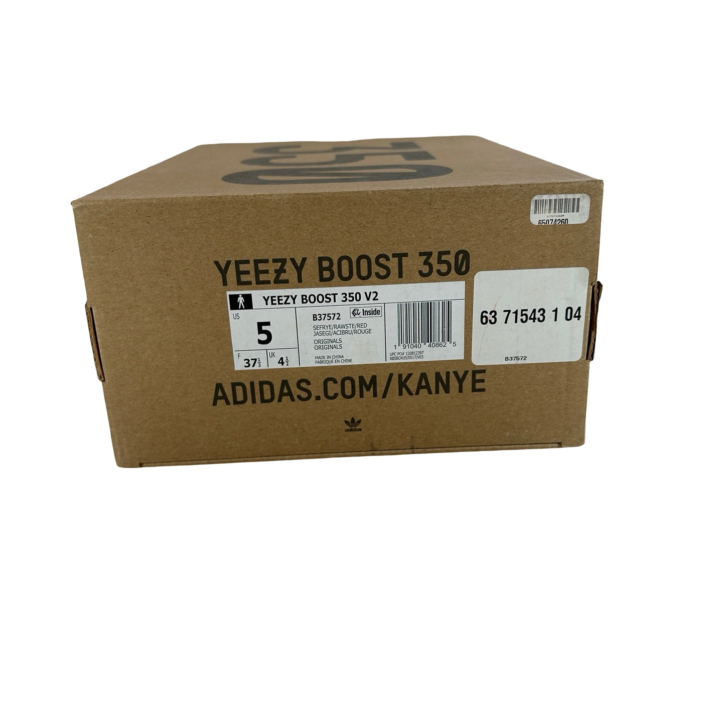 B37572 adidas Yeezy Boost 350 V2 Semi Frozen Yellow [USED] - 5 M (Used)