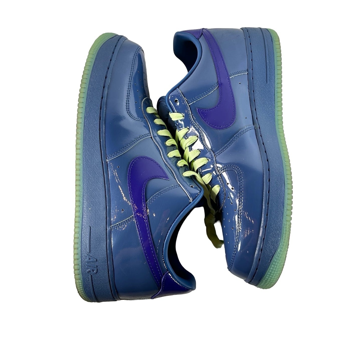 IO4489 400 Nike Air Force 1 Low Patent Leather Mystic Navy Grape Ice [USED] - 13 M (Used)