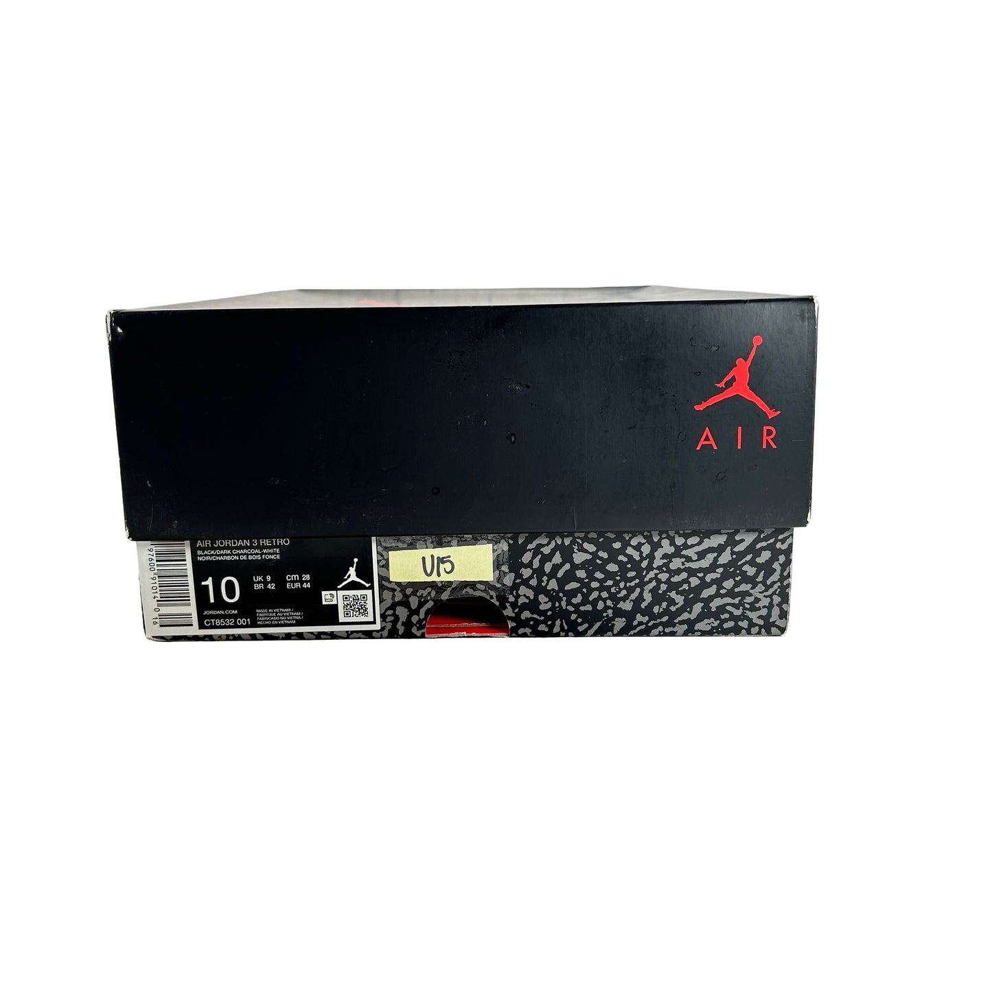 CT8532 001 Jordan 3 Retro Black Cat (2025) [USED] - 10 M (Used15)