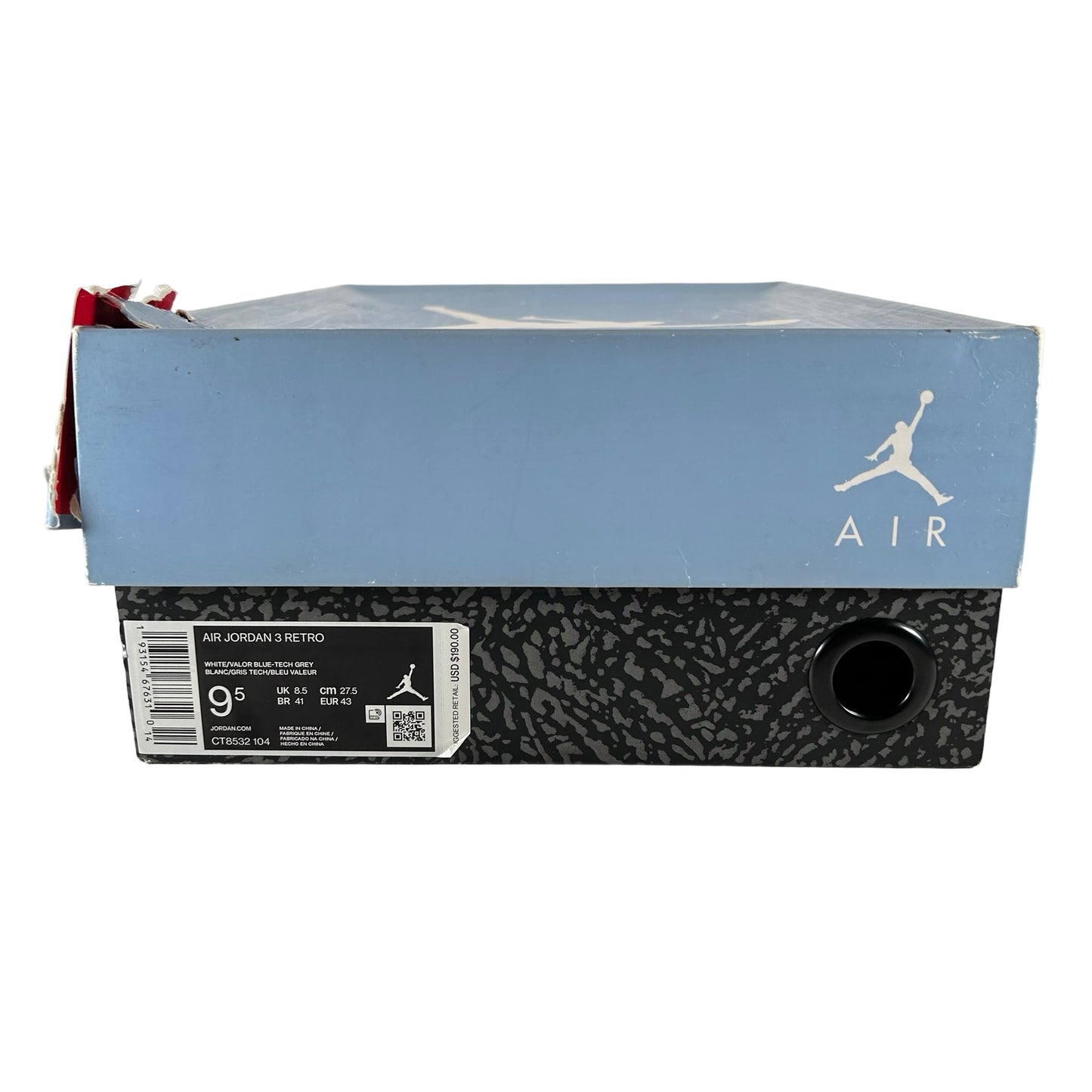 CT8532 104 Jordan 3 Retro UNC (2020) [USED] - 9.5 M (Used4)