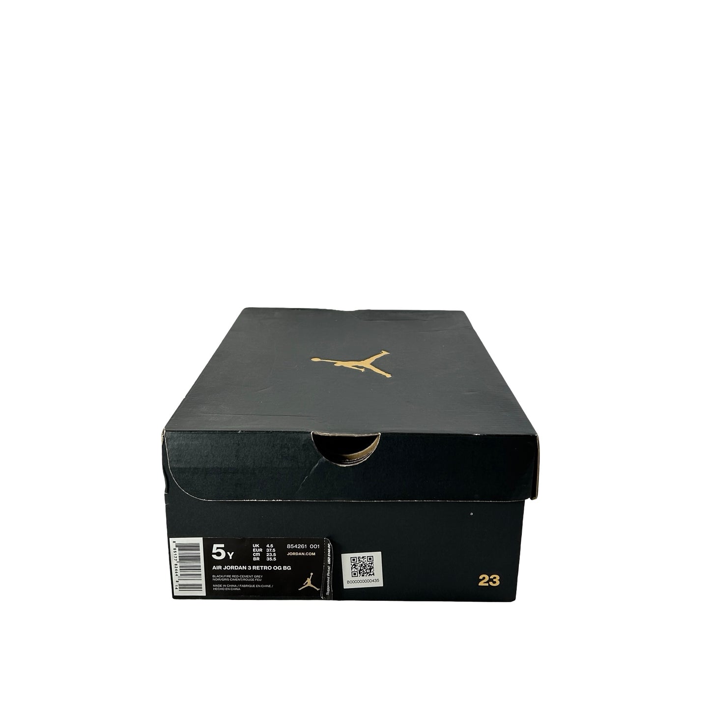 854261 001 Jordan 3 Black Cement GS [USED] - 5 Y (Used)