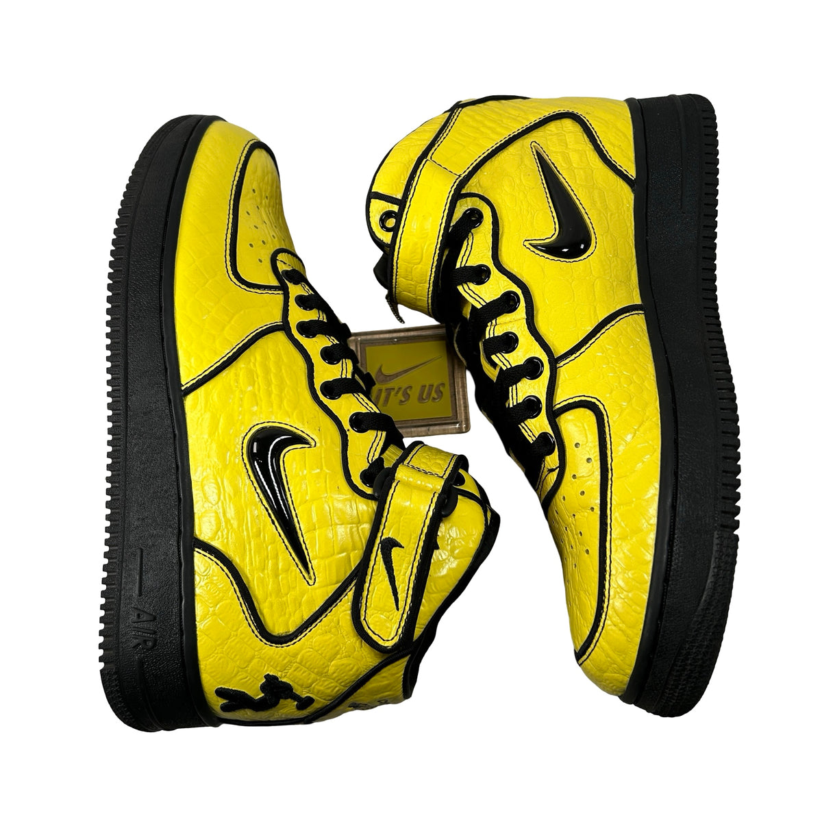 JA6675 700 Nike Air Force 1 Mid Lil Yachty Concrete Boys Opti Yellow [USED] - 10 M (Used)