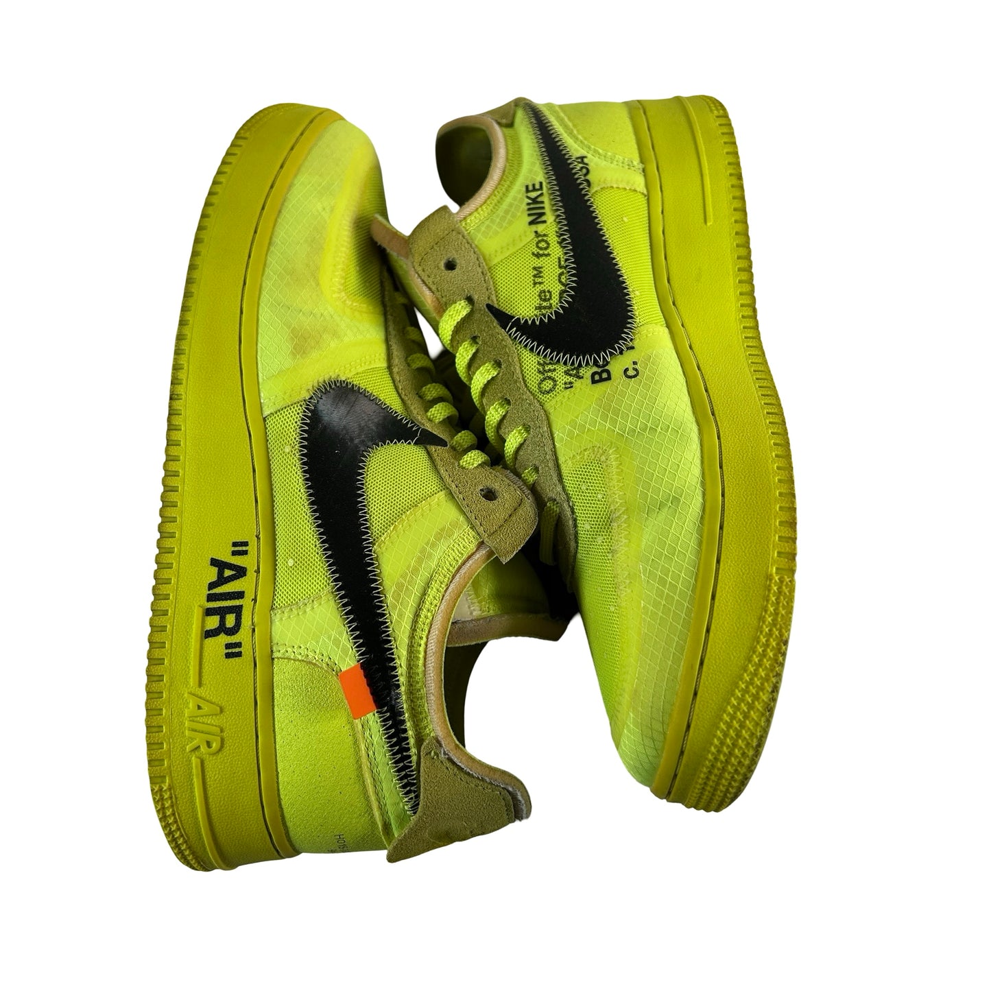 AO4606 700 Nike Air Force 1 Low Off-White Volt [USED] - 10 M (Used)