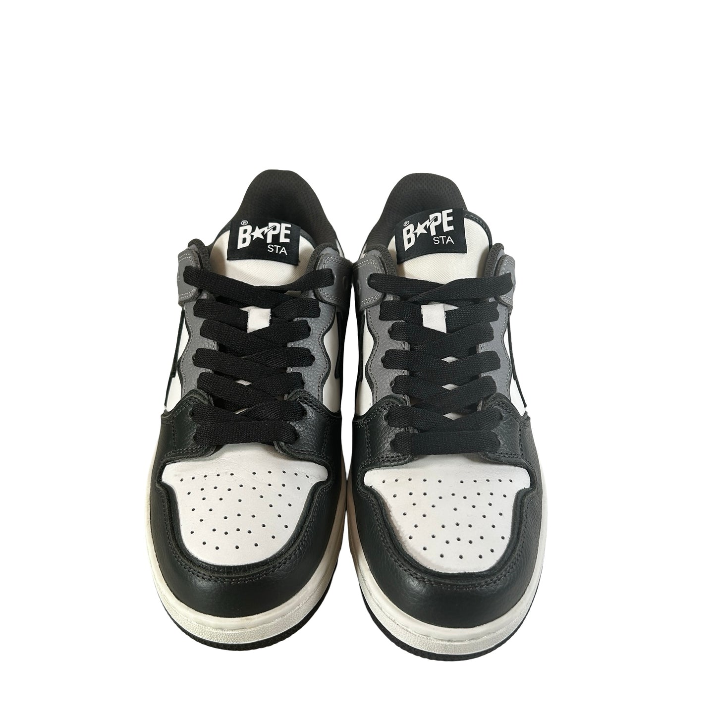 1J80191059 A Bathing Ape Sk8 Sta #5 Black White Grey [USED] - 9.5 M (Used2)