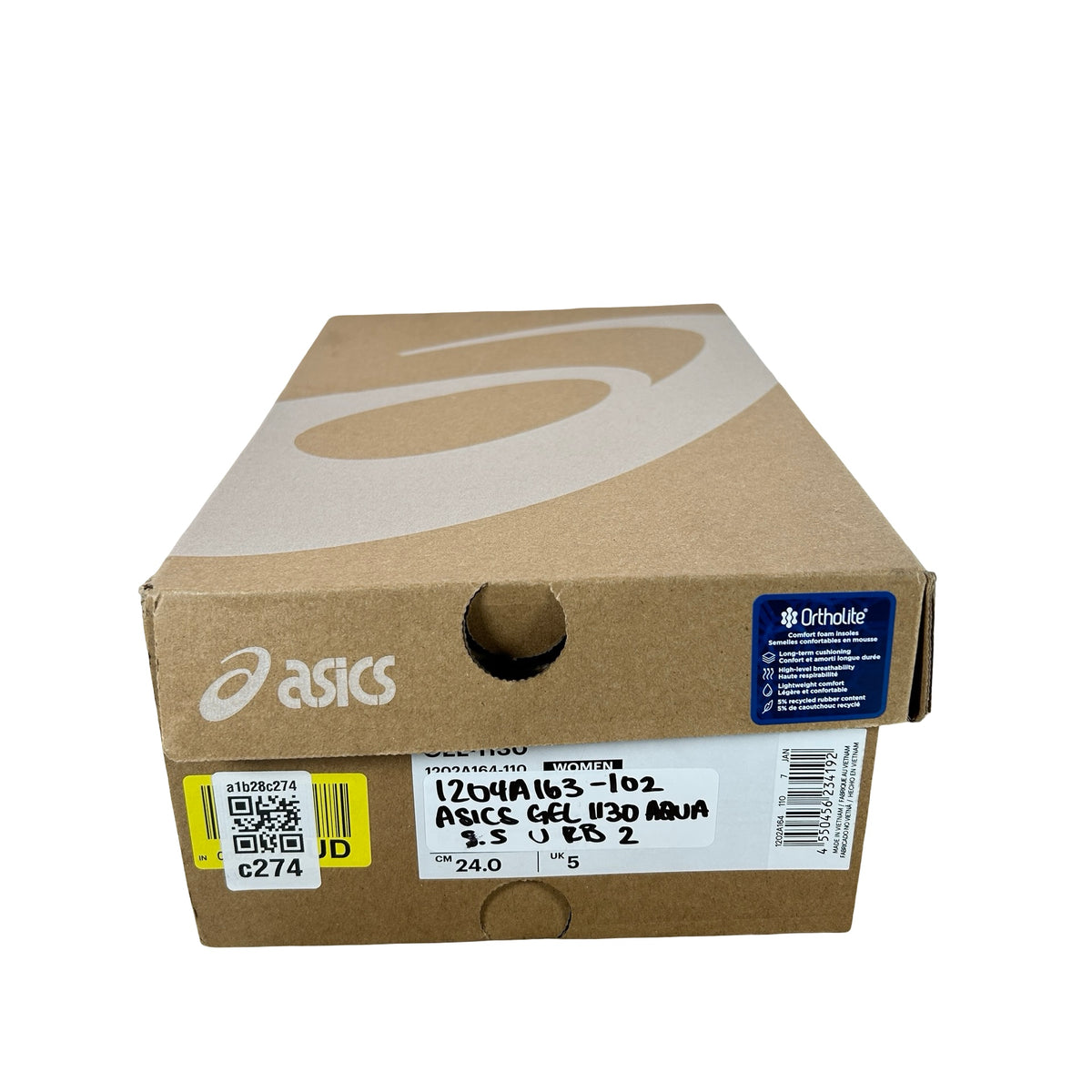 1204A163 102 ASICS Gel-1130 White Aqua (GS) [USED] - 5.5 M (Used2) (Replace Box2)