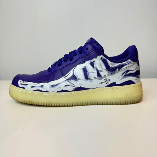 CU8067 500 Nike Air Force 1 Low '07 QS Purple Skeleton Halloween [USED] - 10.5 M (Used) (No Box)