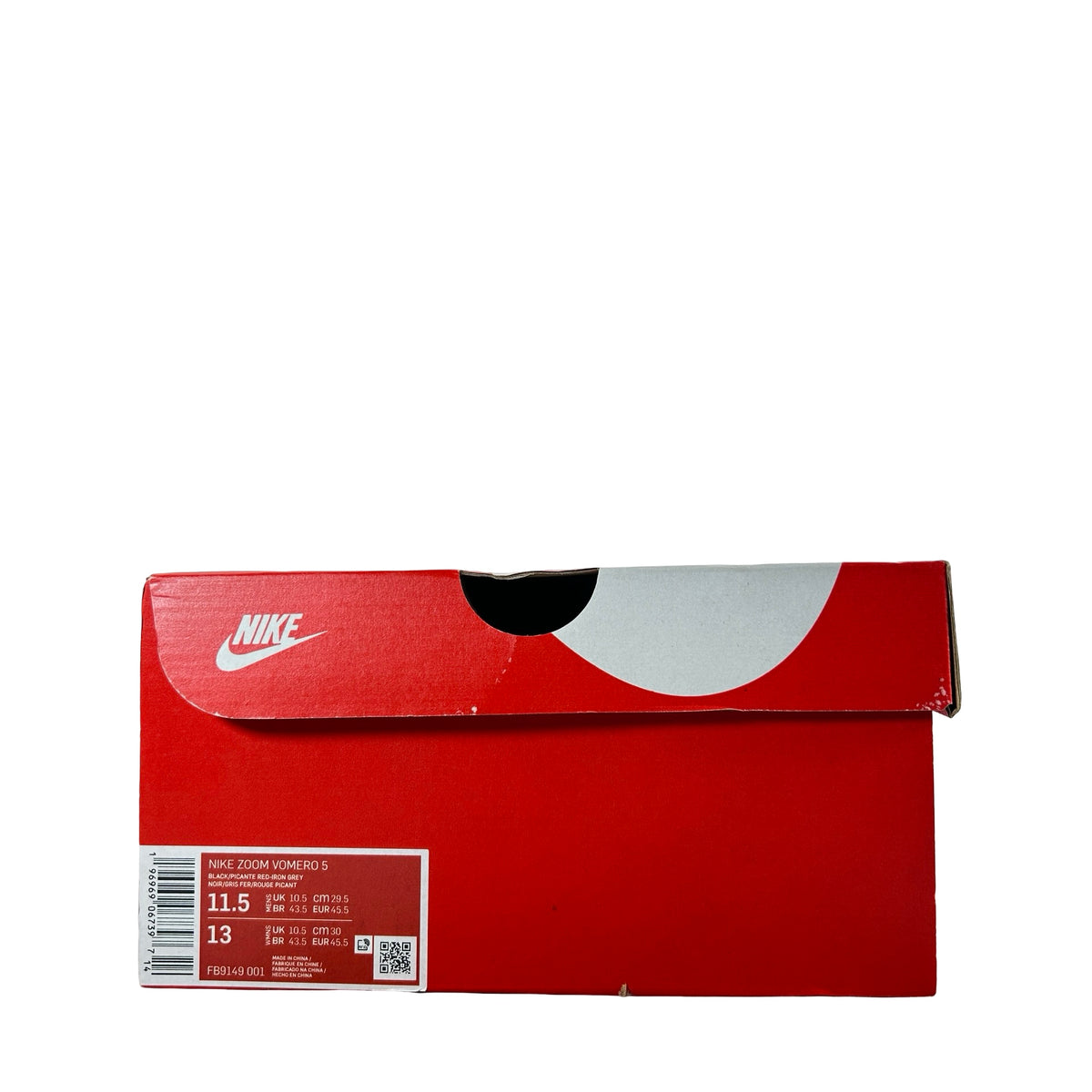 FB9149 001 Nike Zoom Vomero 5 Black Picante Red [USED] - 11.5 M (Used)