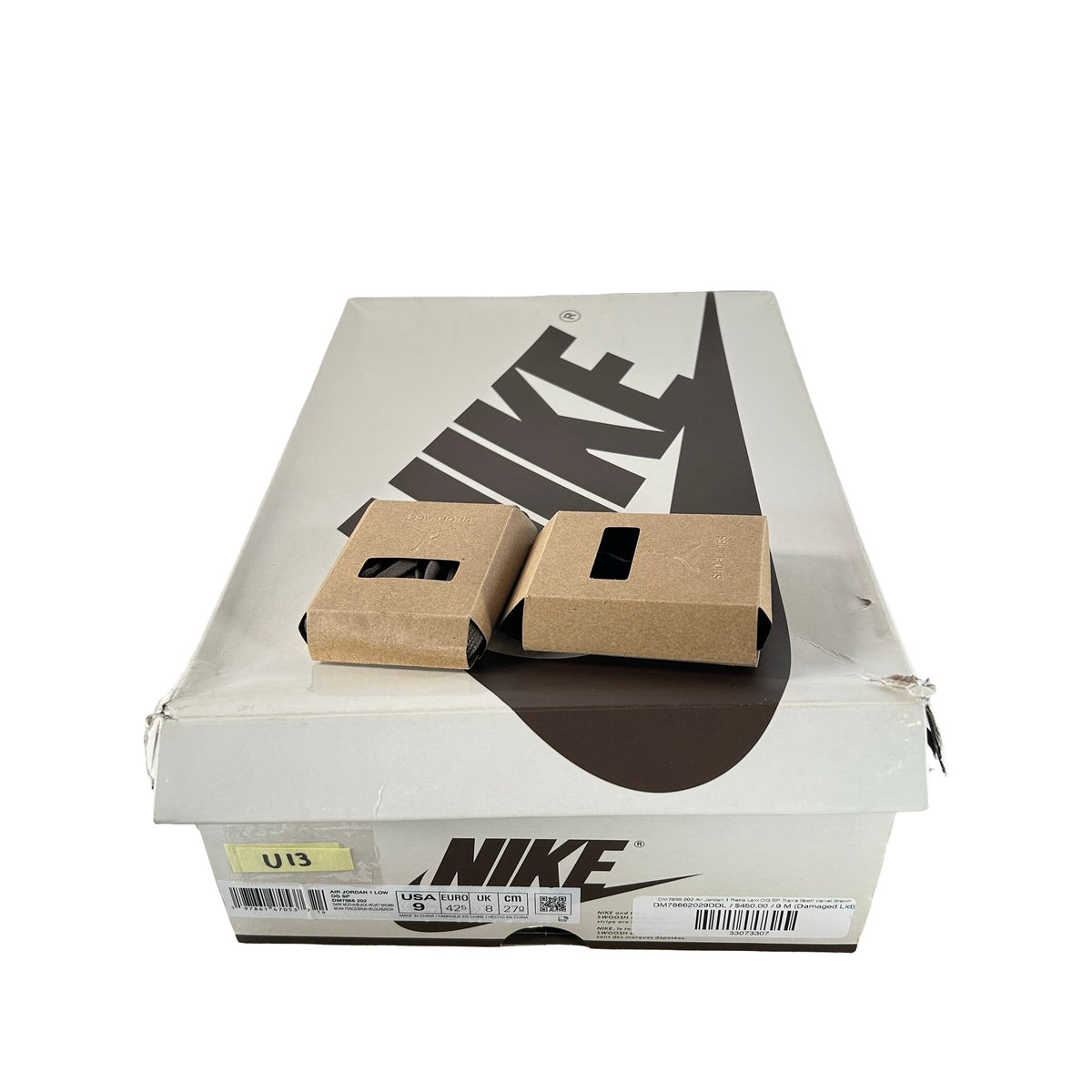 DM7866 202 Jordan 1 Retro Low OG SP Travis Scott Velvet Brown [USED] - 9 M (Used13)