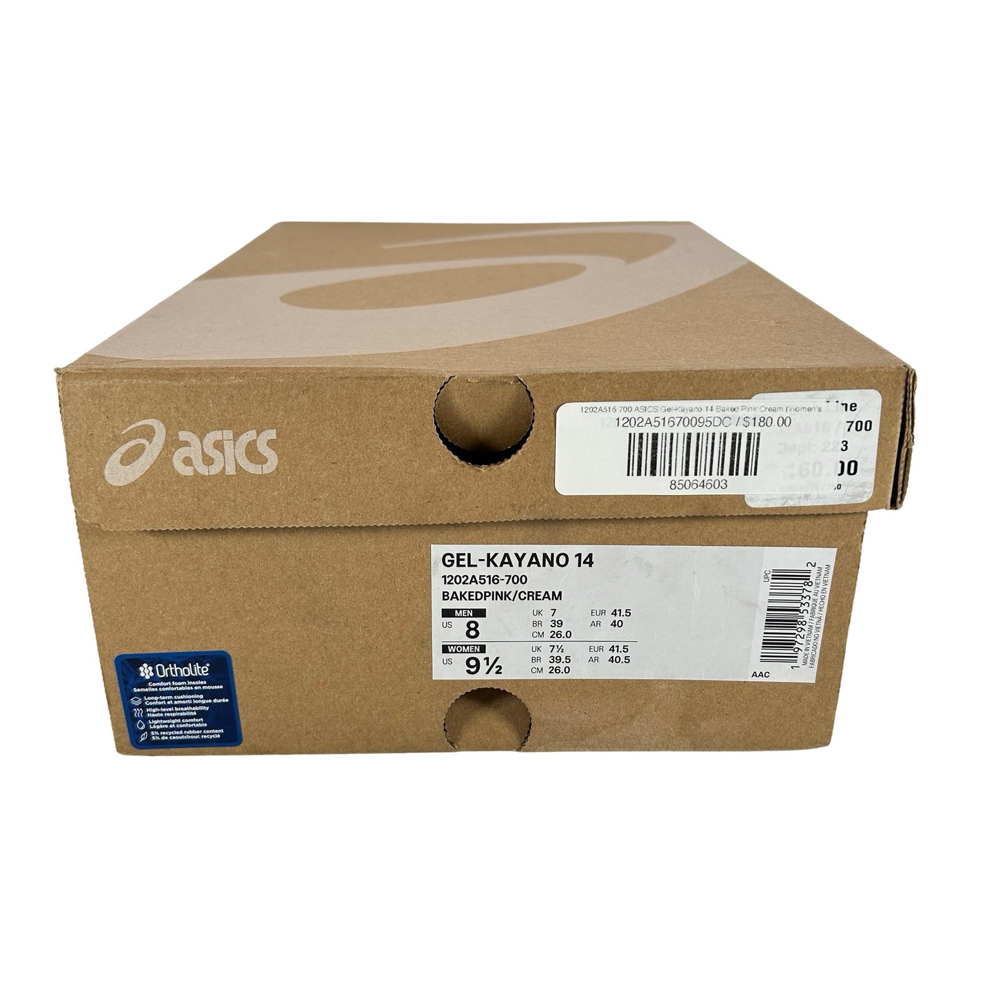 1202A516 700 ASICS Gel-Kayano 14 Baked Pink Cream (Women's) [CONDITIONAL] - 9.5 W (Right Sole Stained)