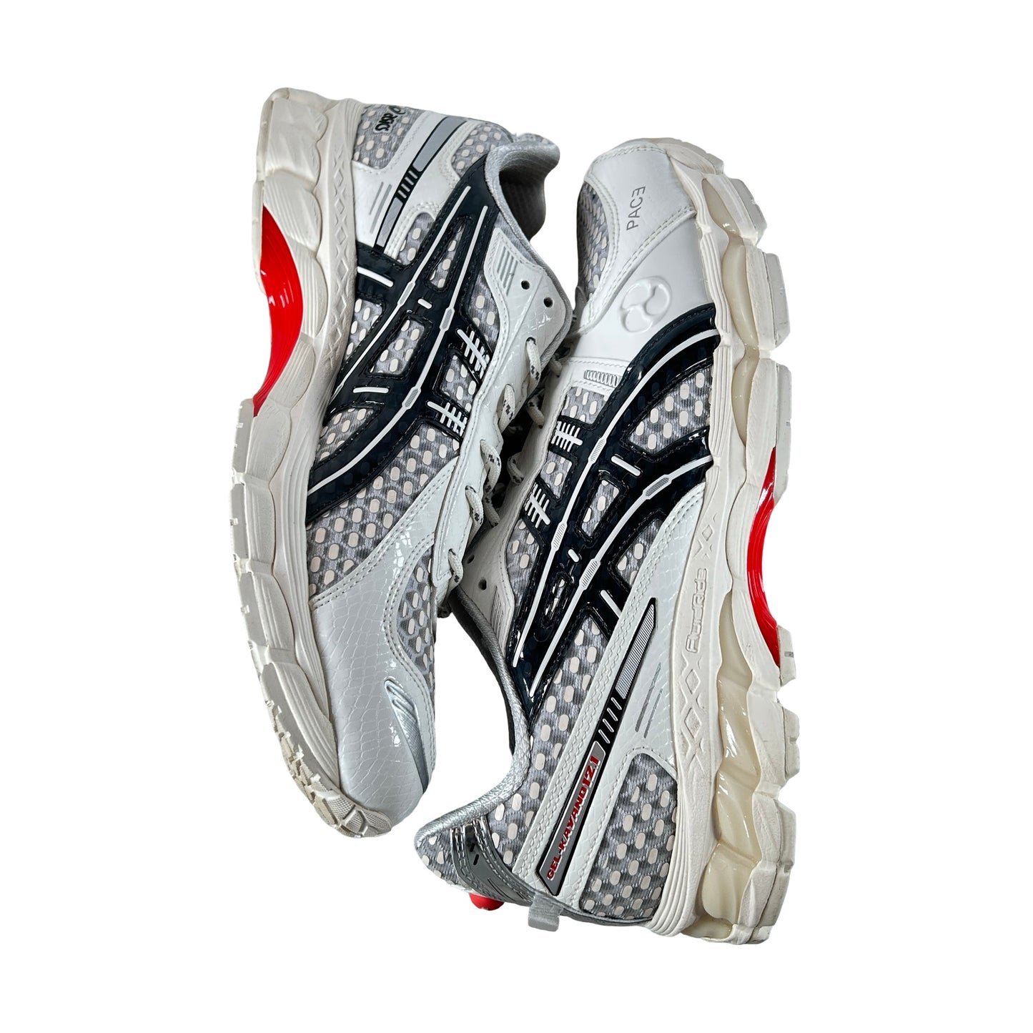 1203B001 100 ASICS Gel-Kayano 12.1 PACE Cream Black [USED] - 11.5 (Used) (No Box)