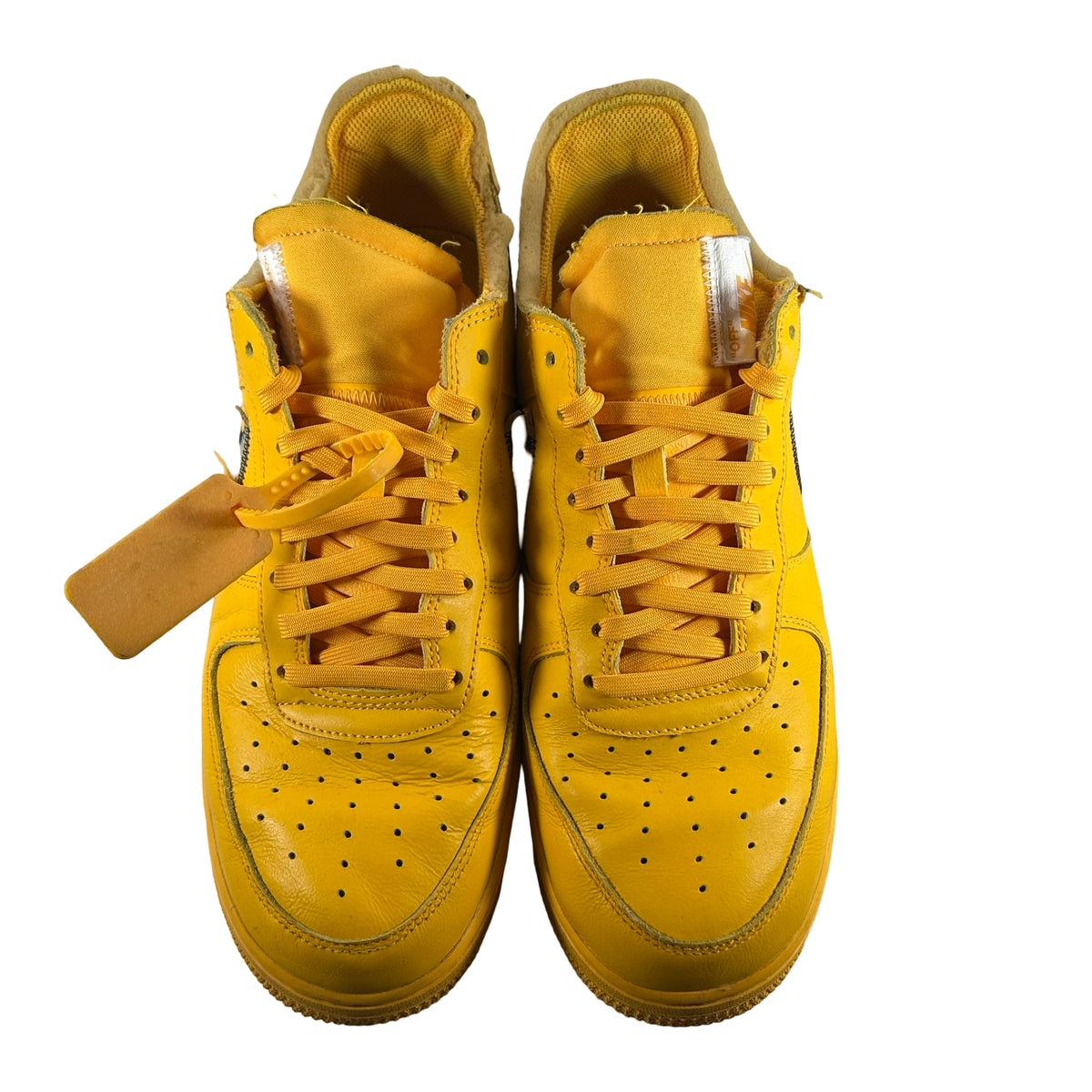 DD1876 700 Nike Air Force 1 Low Off-White ICA University Gold [USED] - 11 M (Used) (No Box)