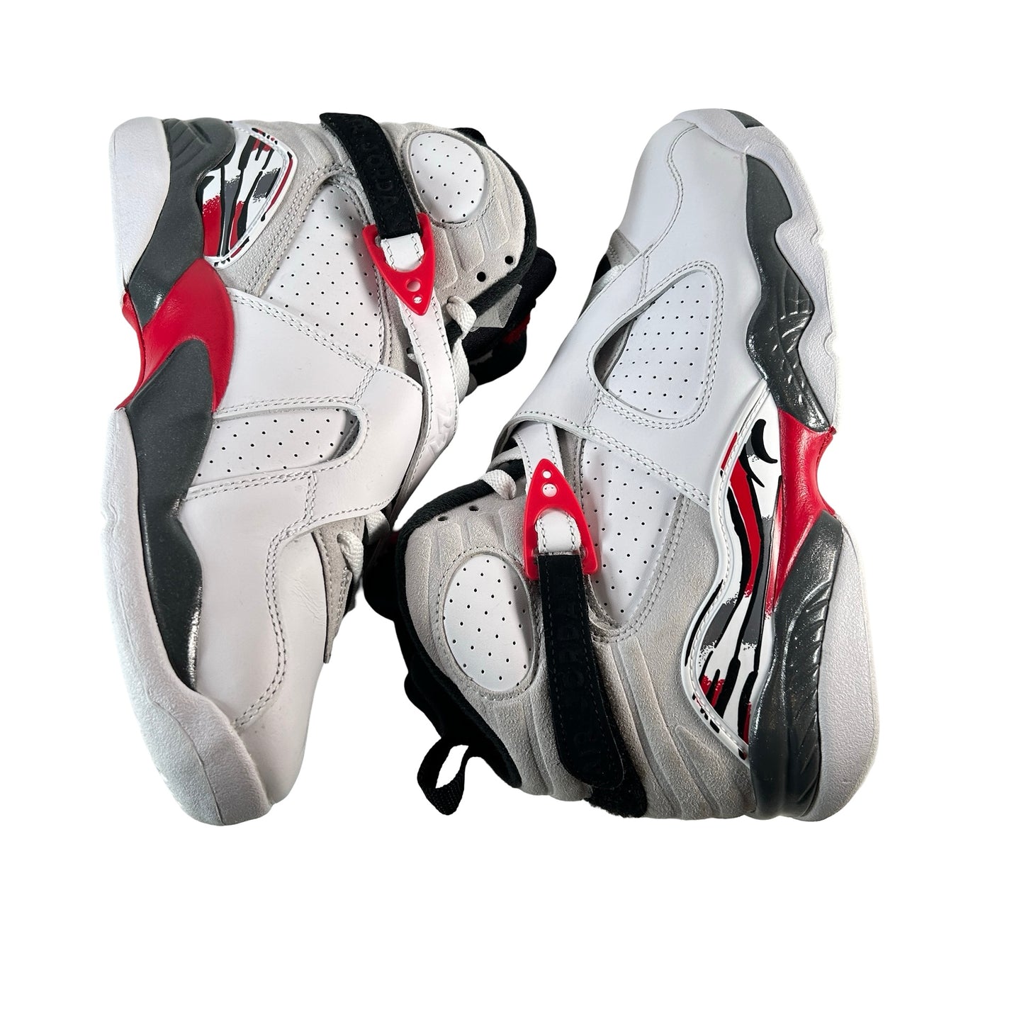 305368 100 Jordan 8 Retro White True Red (2025) (GS) [USED] - 7 Y (Used) (No Box)