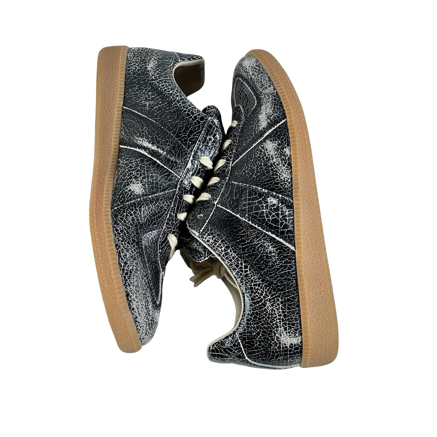 S57WS0517 P7424 H8328 Maison Margiela Replica Black White Distressed [USED] - EU 43 (Used) (No Box)