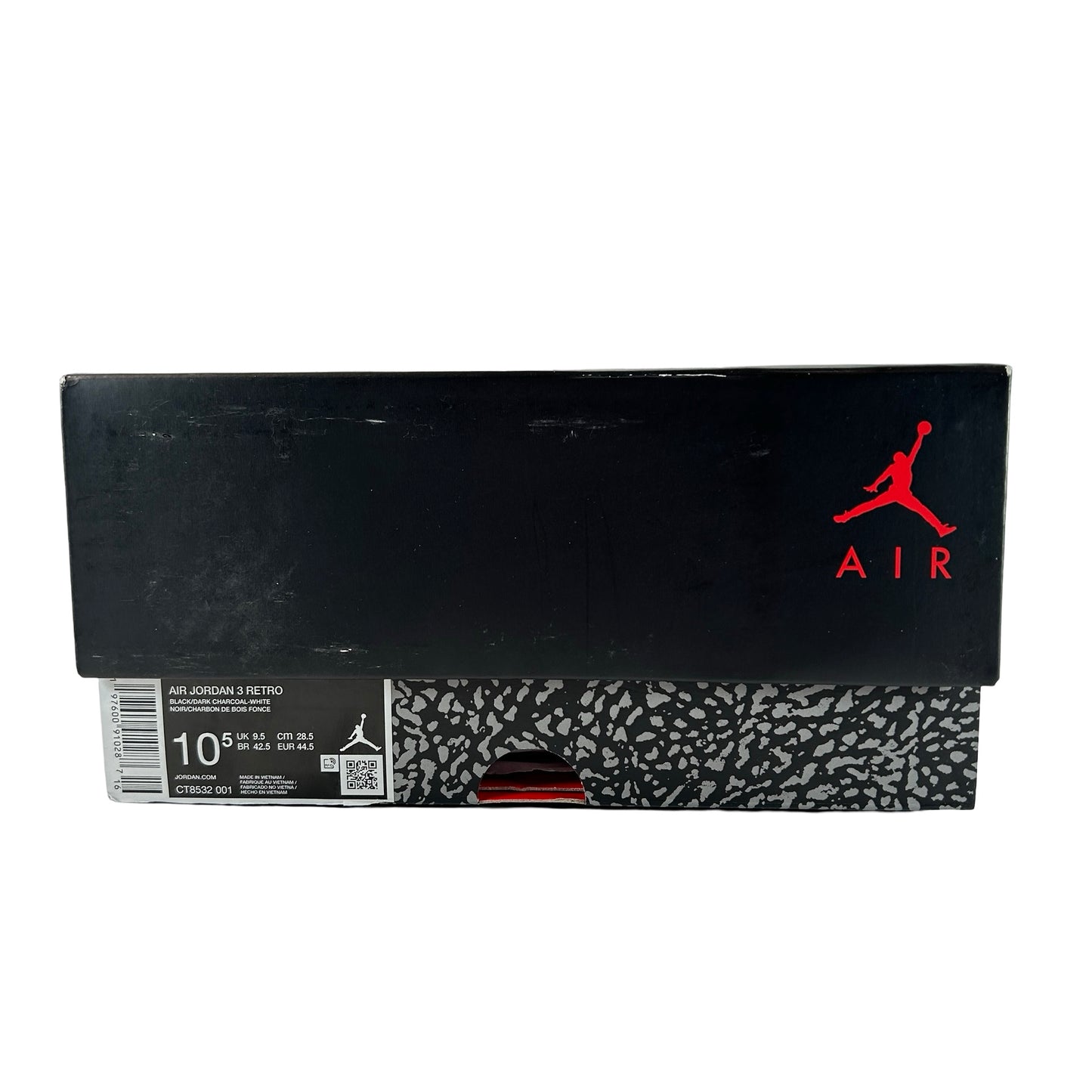 CT8532 001 Jordan 3 Retro Black Cat (2025) [USED] - 10.5 M (Used)