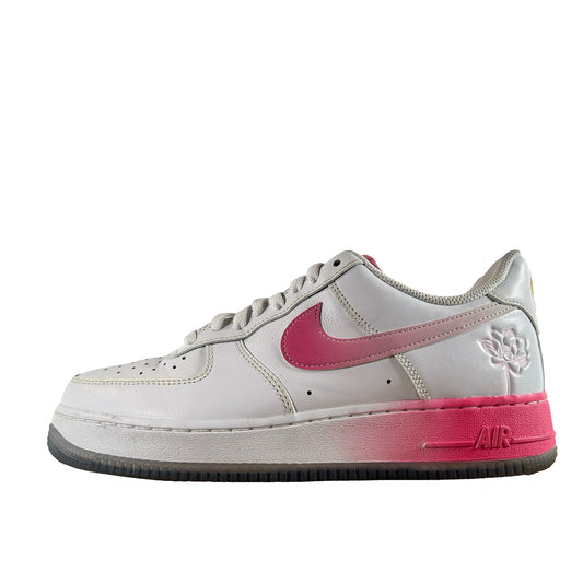 FD0778 100 Nike Air Force 1 Low '07 PRM San Francisco Chinatown Lotus Flower [USED] - 8 M (Used) (No Box)