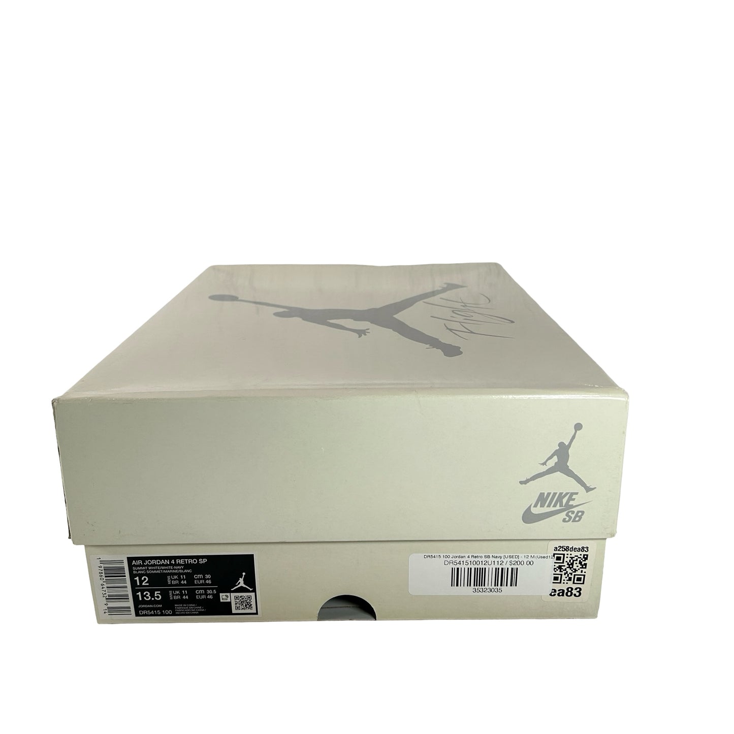 DR5415 100 Jordan 4 Retro SB Navy [USED] - 12 M (Used13)