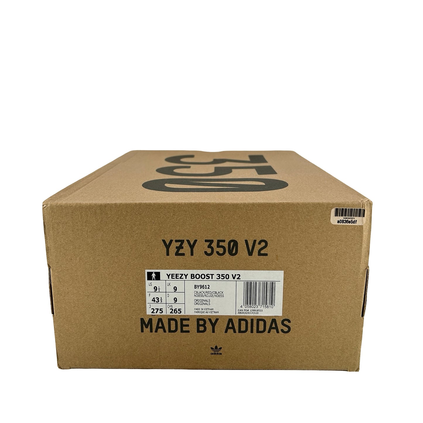 BY9612 Yeezy Boost 350 V2 Núcleo Negro Rojo